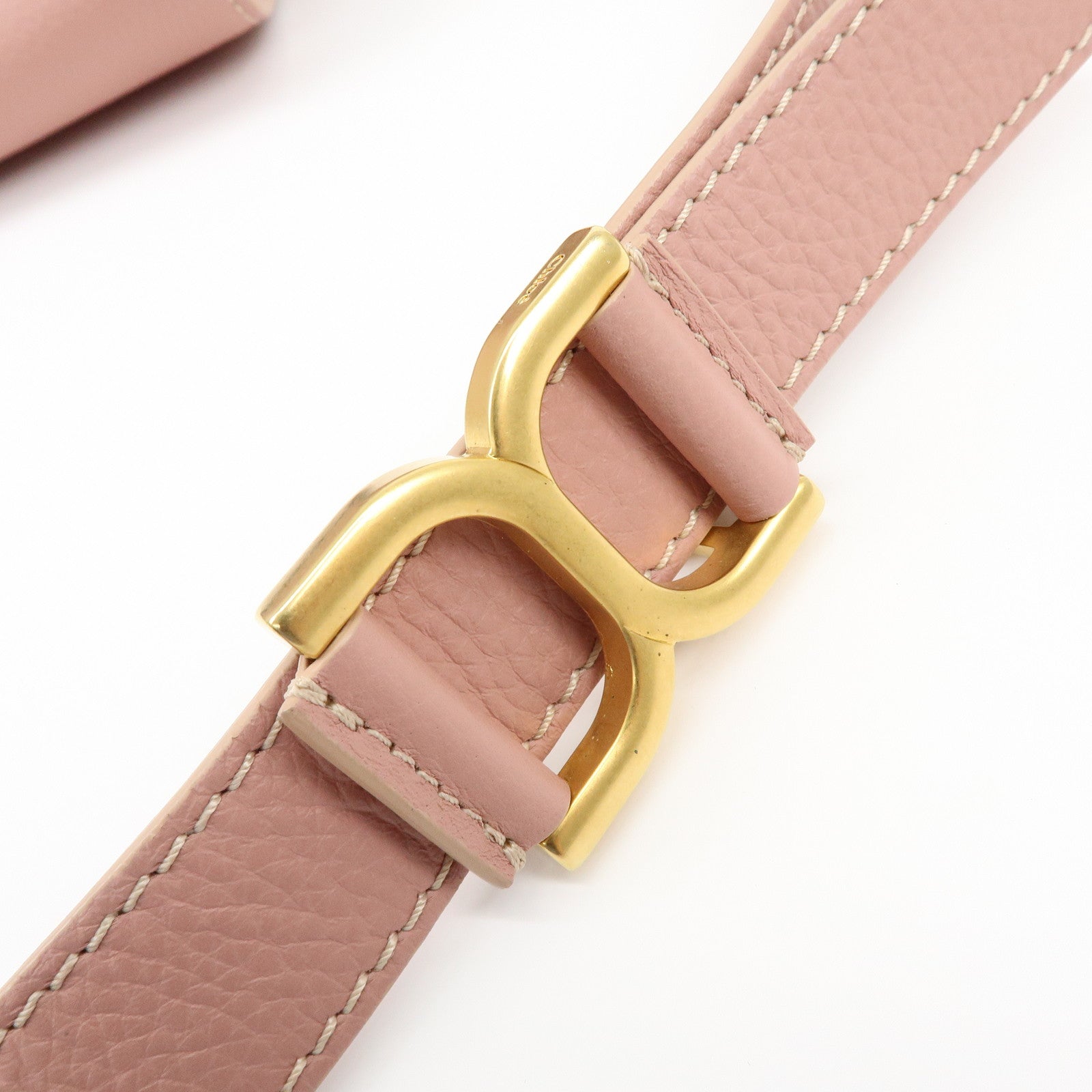 Chloe Marcie Leather Shoulder Bag Crossbody Bag Pink