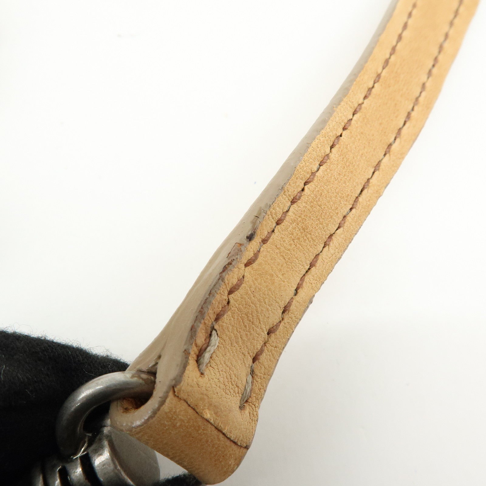 MIU MIU Leather 2Way Bag Hand Bag Shoulder Bag Brown Crystal