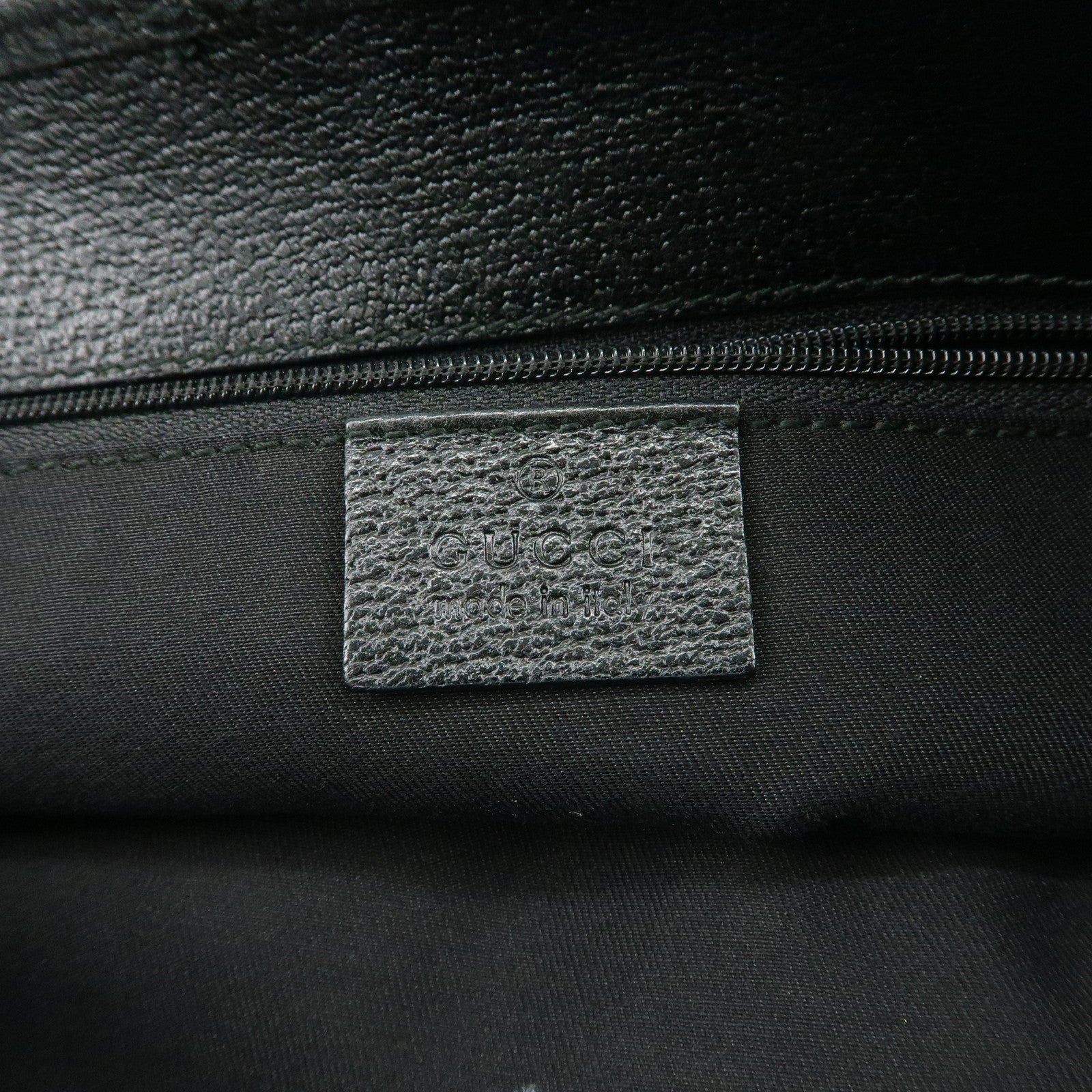 GUCCI GG Canvas Leather Tote Bag Shoulder Bag Black 120337