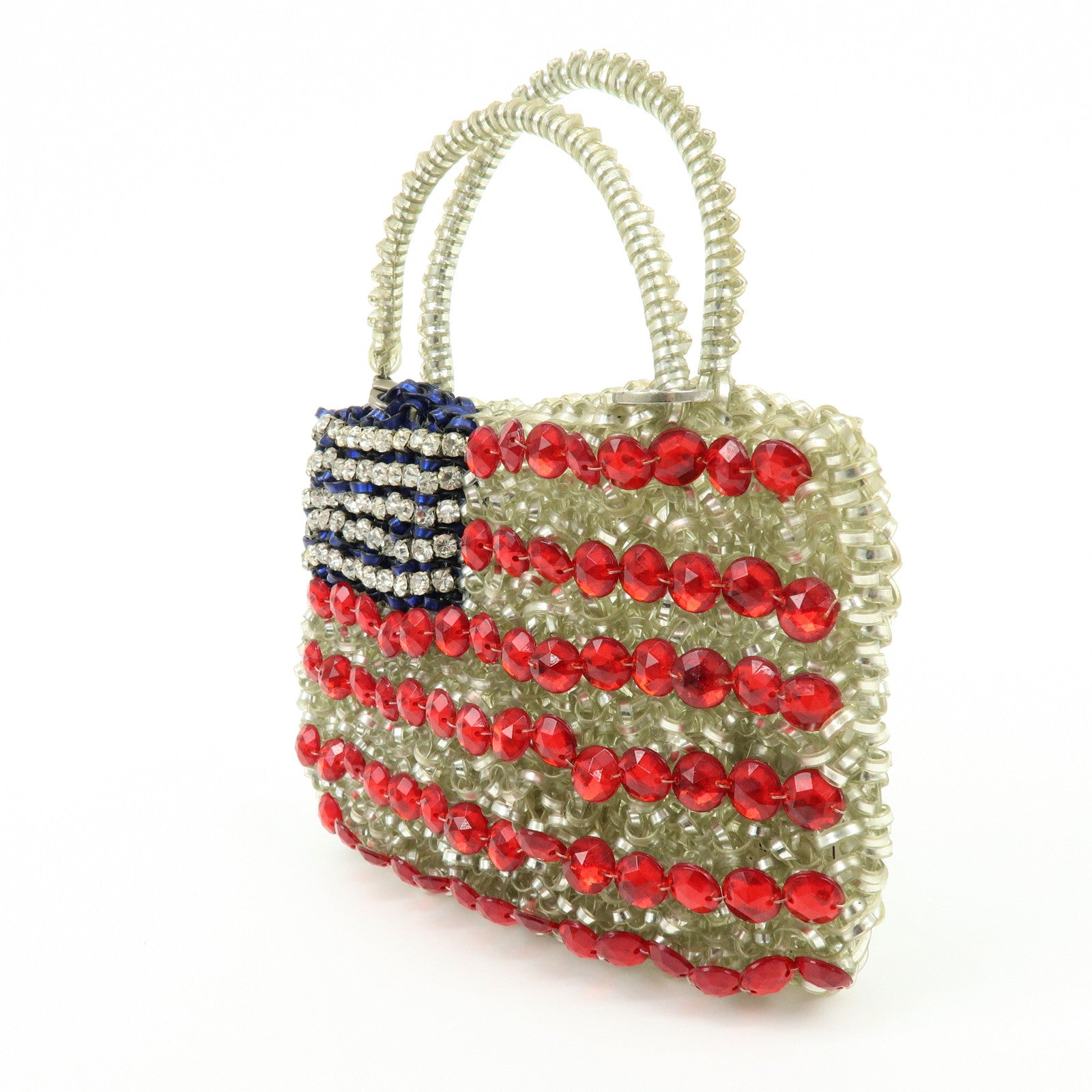 ANTEPRIMA Set of 4 PVC Wire Hand Bag Pouch Bag Charm Silver Gold