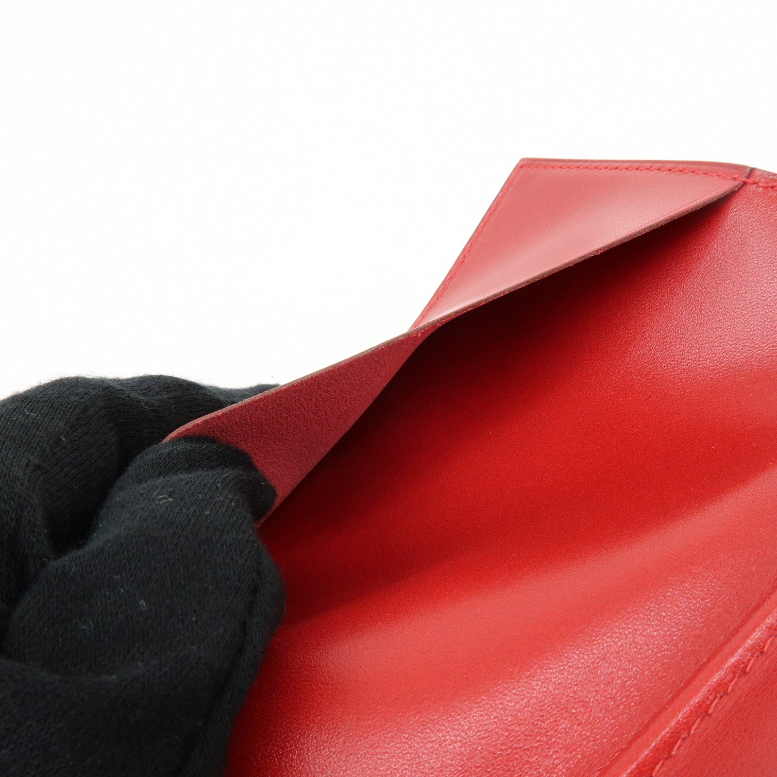 HERMES Chevre Leather Agenda Cover Planner Cover □I Stamped Red