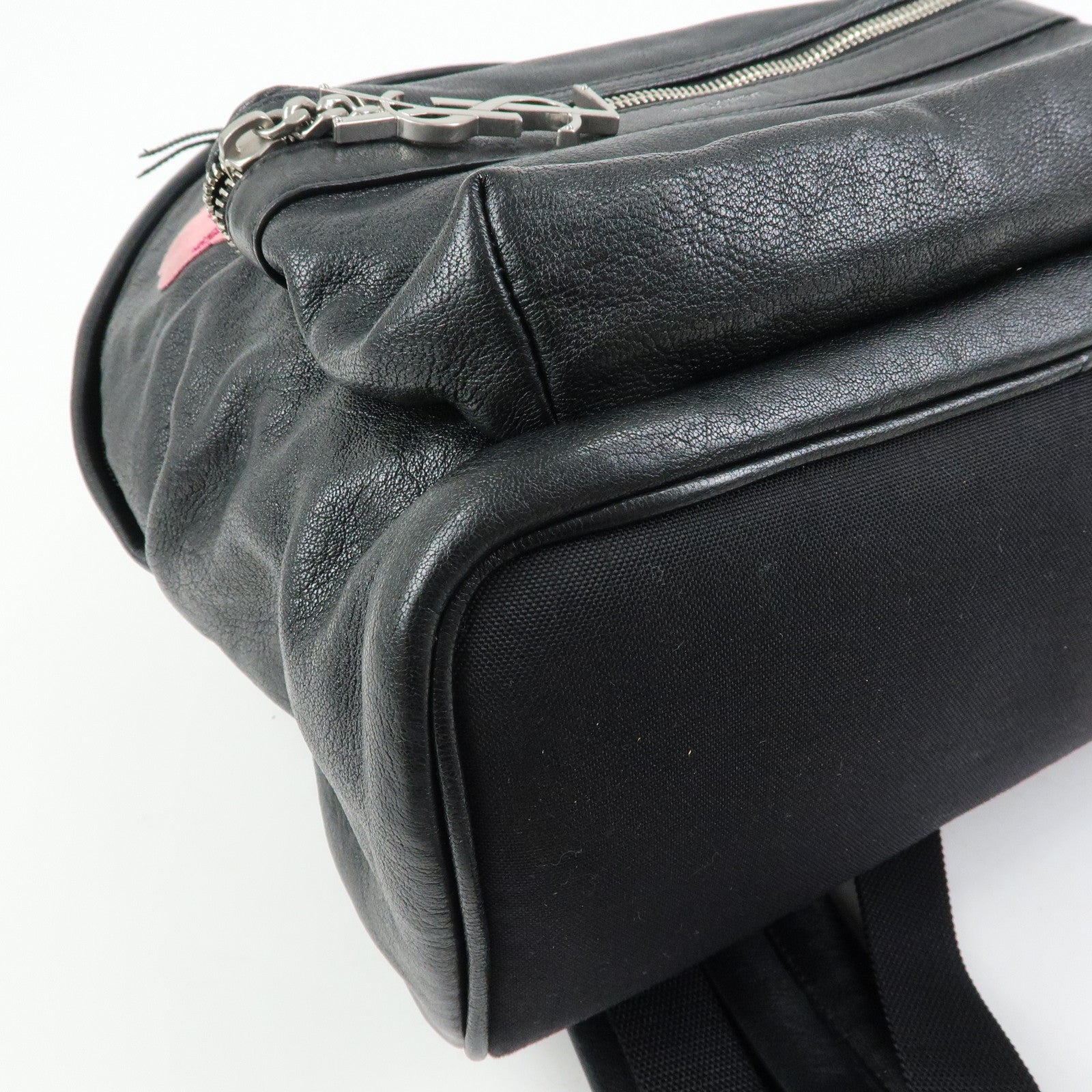 SAINT LAURENT PARIS CIty Leather Backpack Rucksack Black