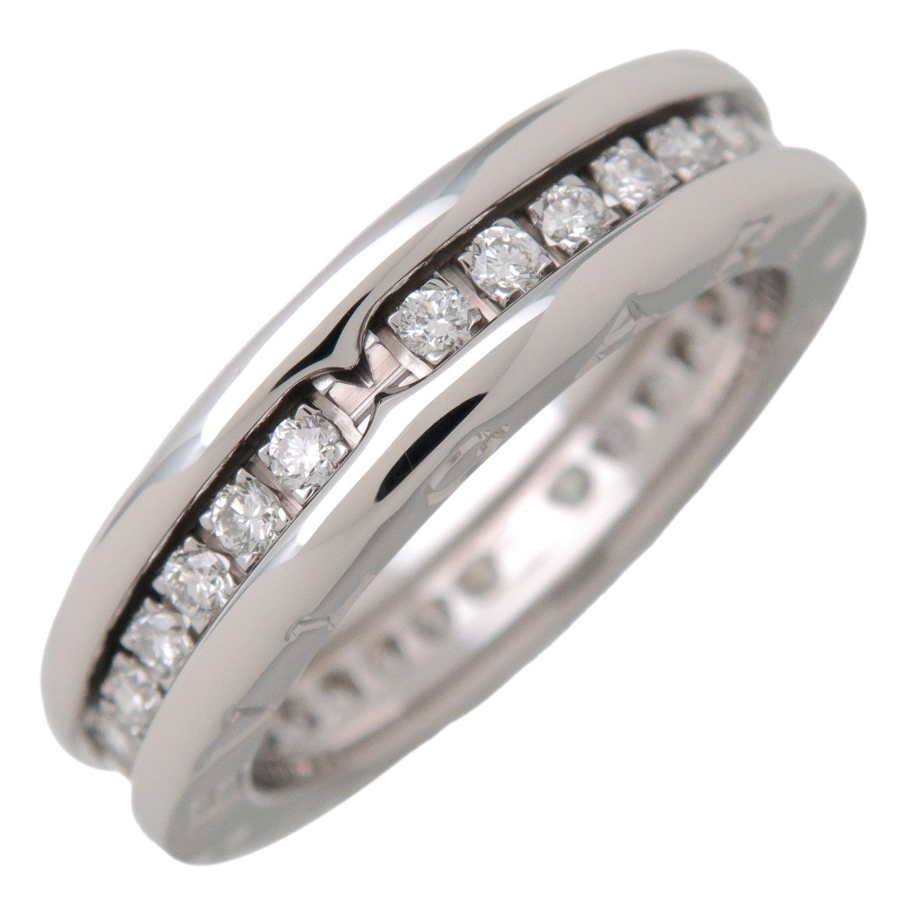 BVLGARI B-zero1XS 1 Band Diamond Ring K18 750WG #50 US5-5.5