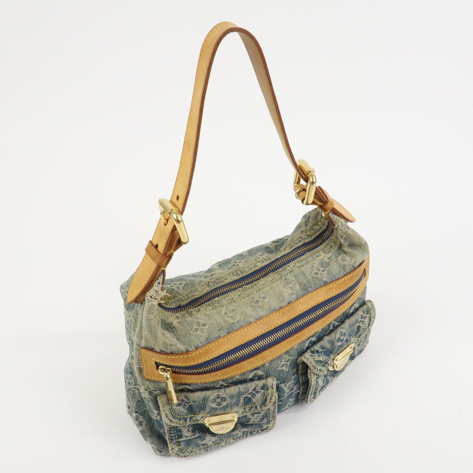 Louis Vuitton Monogram Denim Baggy PM 2Way Bag Shoulder Bag M95049