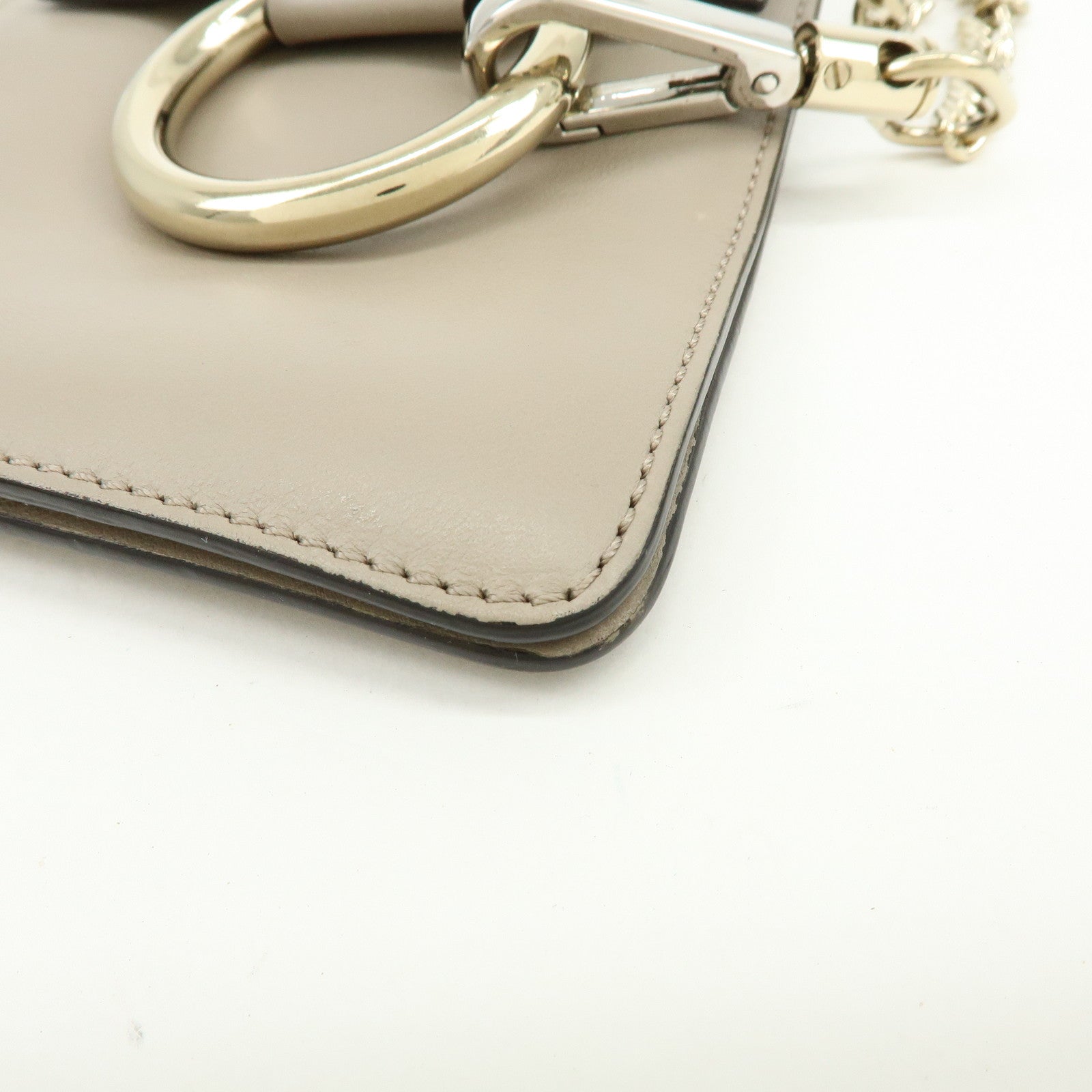 Chloe Faye Suede Leather Shoulder Bag Crossbody Bag Beige