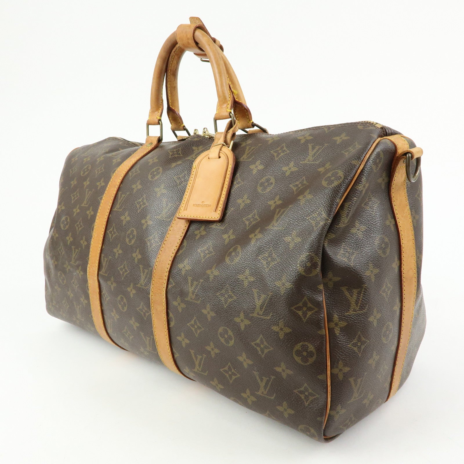 Louis Vuitton Monogram Keep All Bandouliere 50 Boston Bag M41416