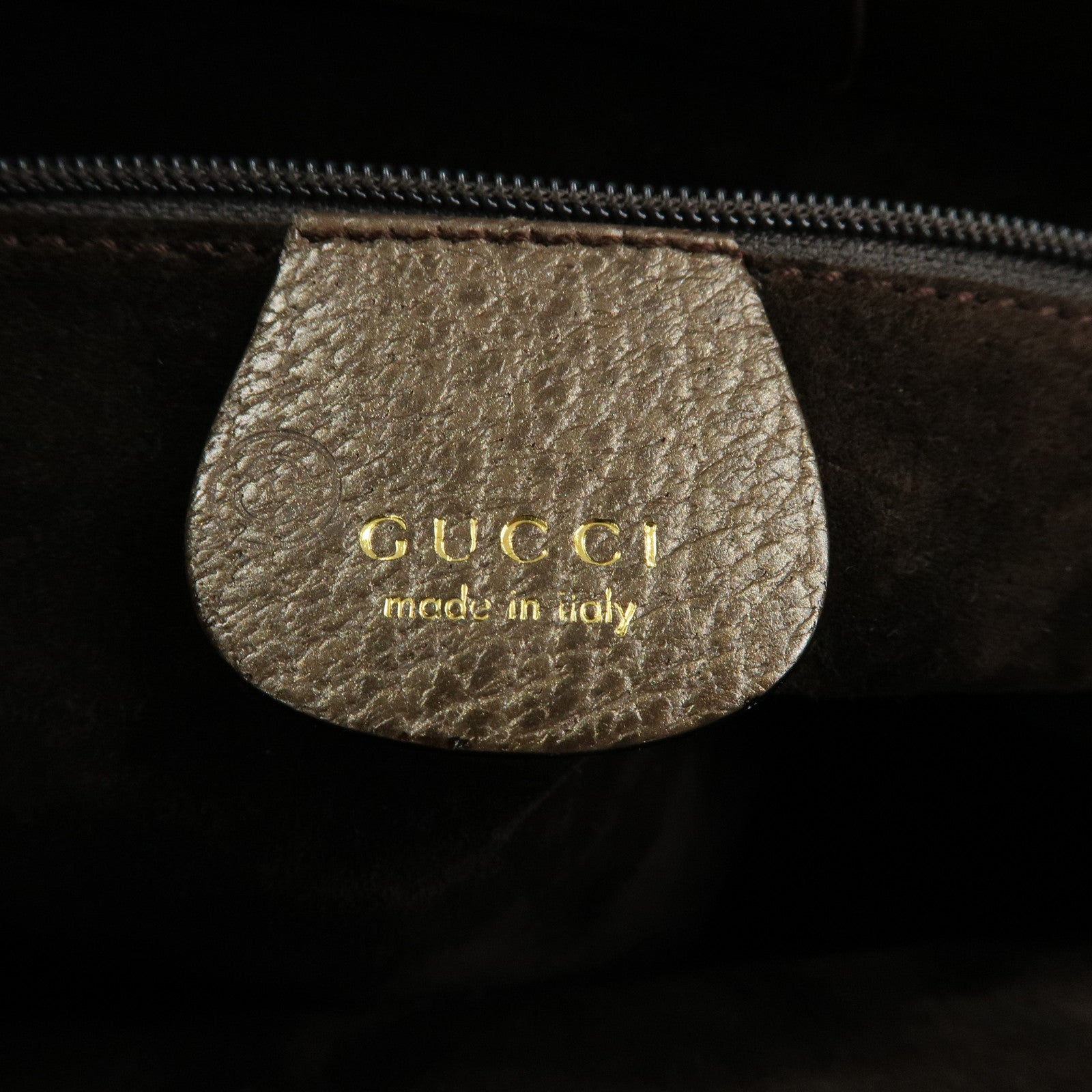 GUCCI Calf Leather Tote Bag Hand Bag Brown 002・1998・0260