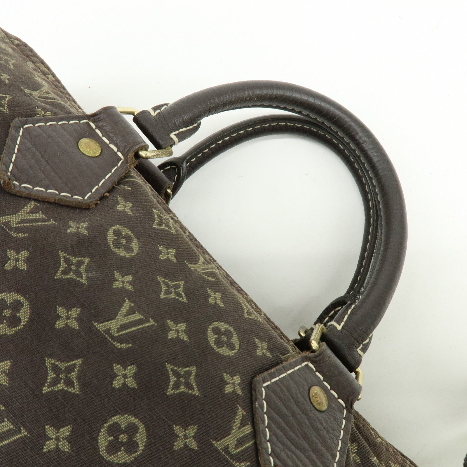 Louis Vuitton Monogram Mini Lin Speedy 30 Boston Bag Ebene M95224