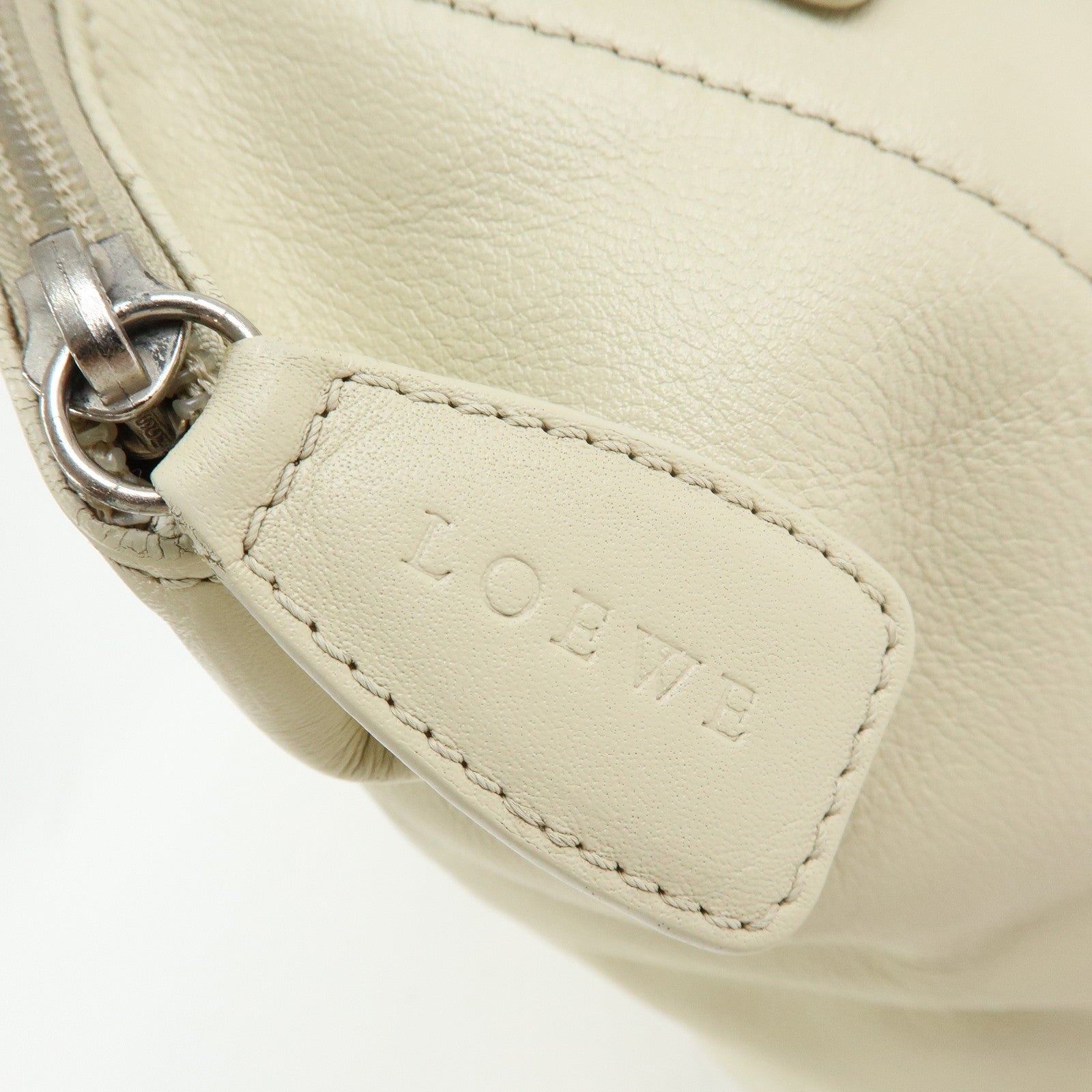 LOEWE Anagram Anton Leather Backpack Rucksuck Ivory
