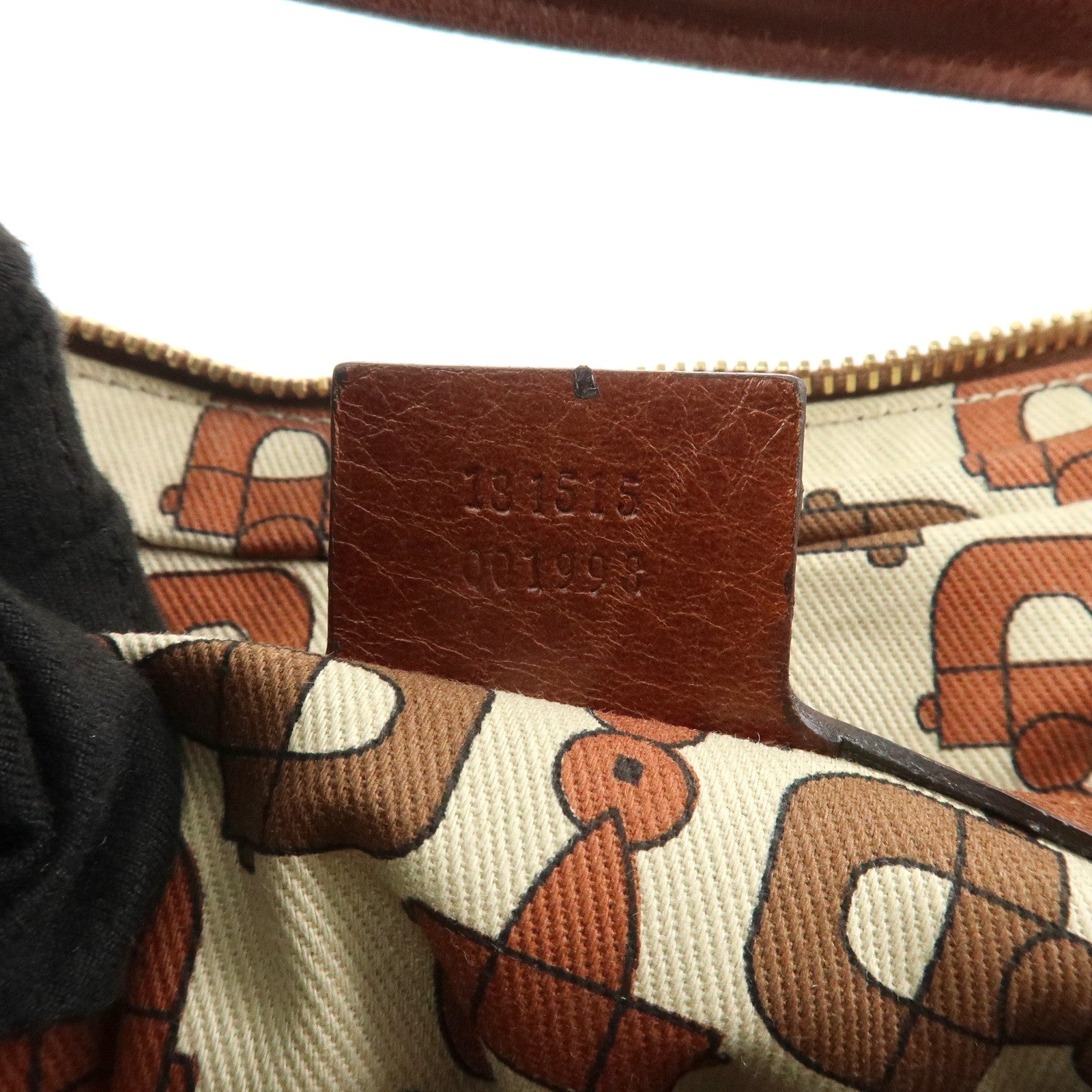 GUCCI Guccissima Leather Shoulder Bag Hand Bag Brown 181515