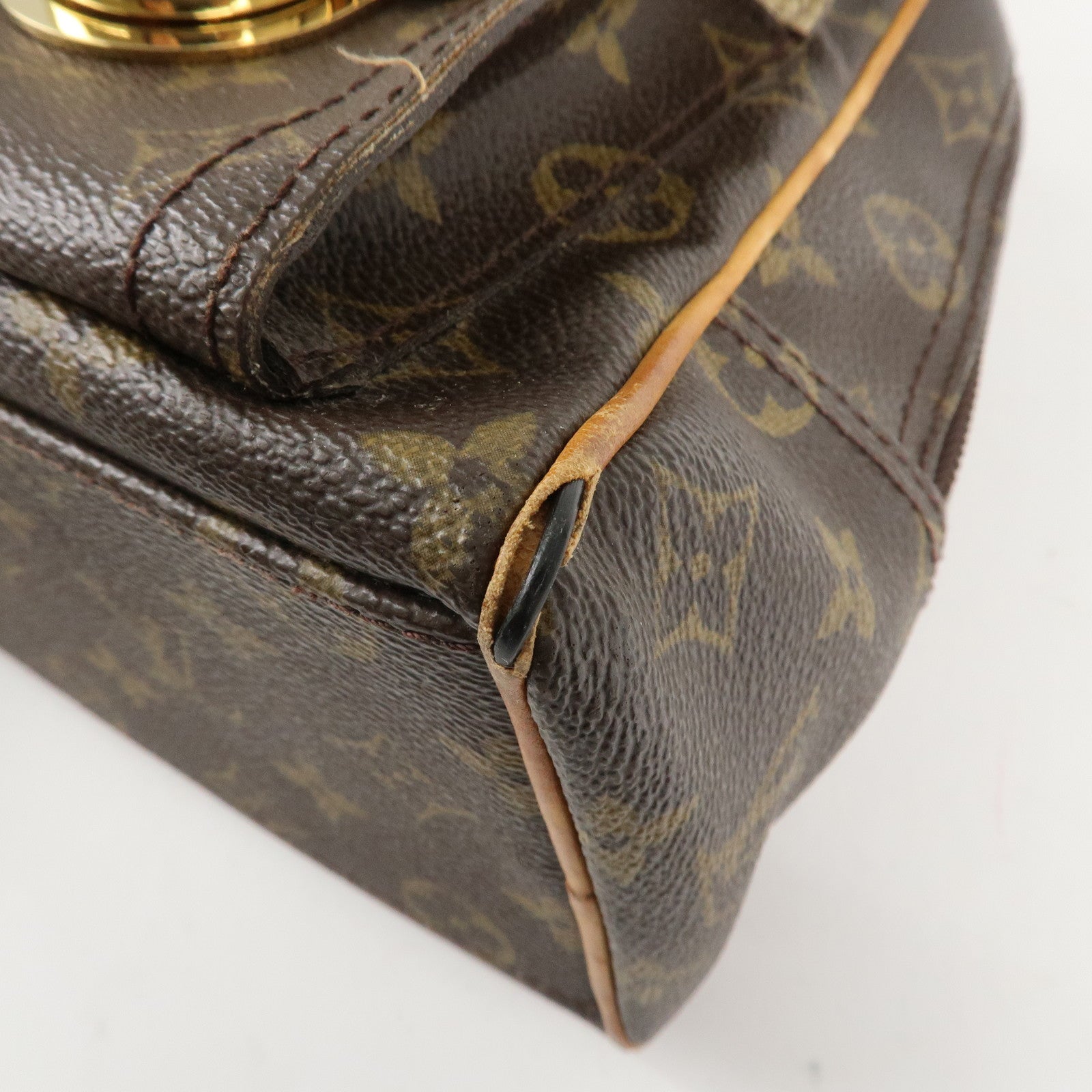 Louis Vuitton Monogram Manhattan PM Hand Bag Brown M40026 Used