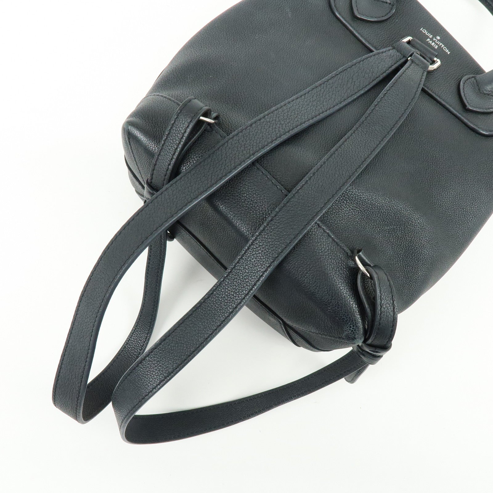 Louis Vuitton Lockme Leather Backpack Rucksack Noir Black M41815