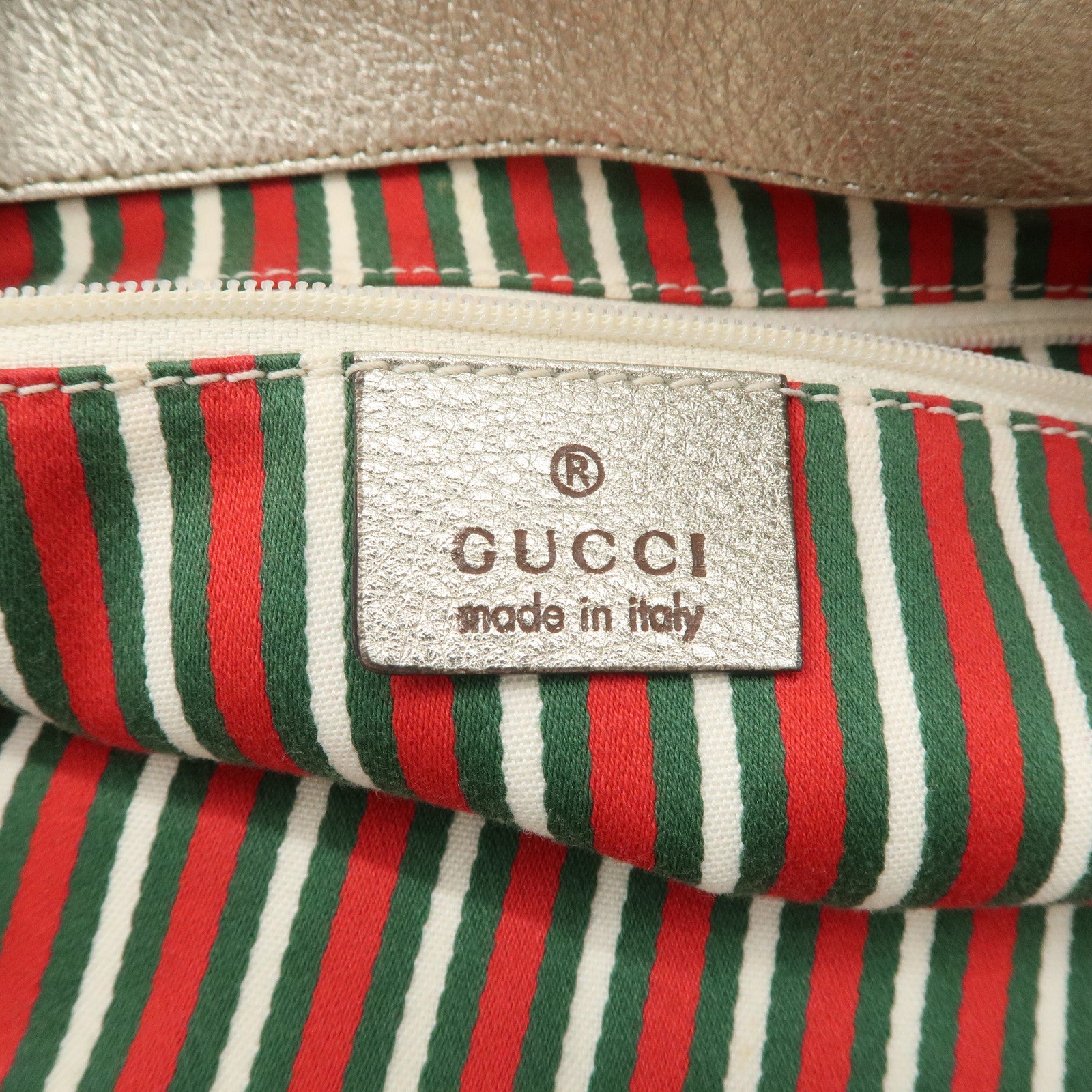 GUCCI Abbey GG Canvas Tote Bag Hand Bag Beige Gold 17004