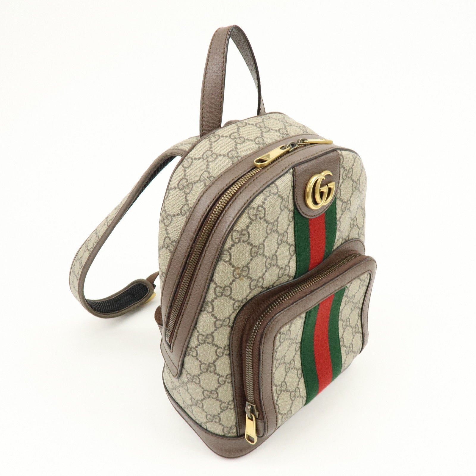 GUCCI Ophidia Sherry GG Marmont GG Supreme Leather Backpack 547965
