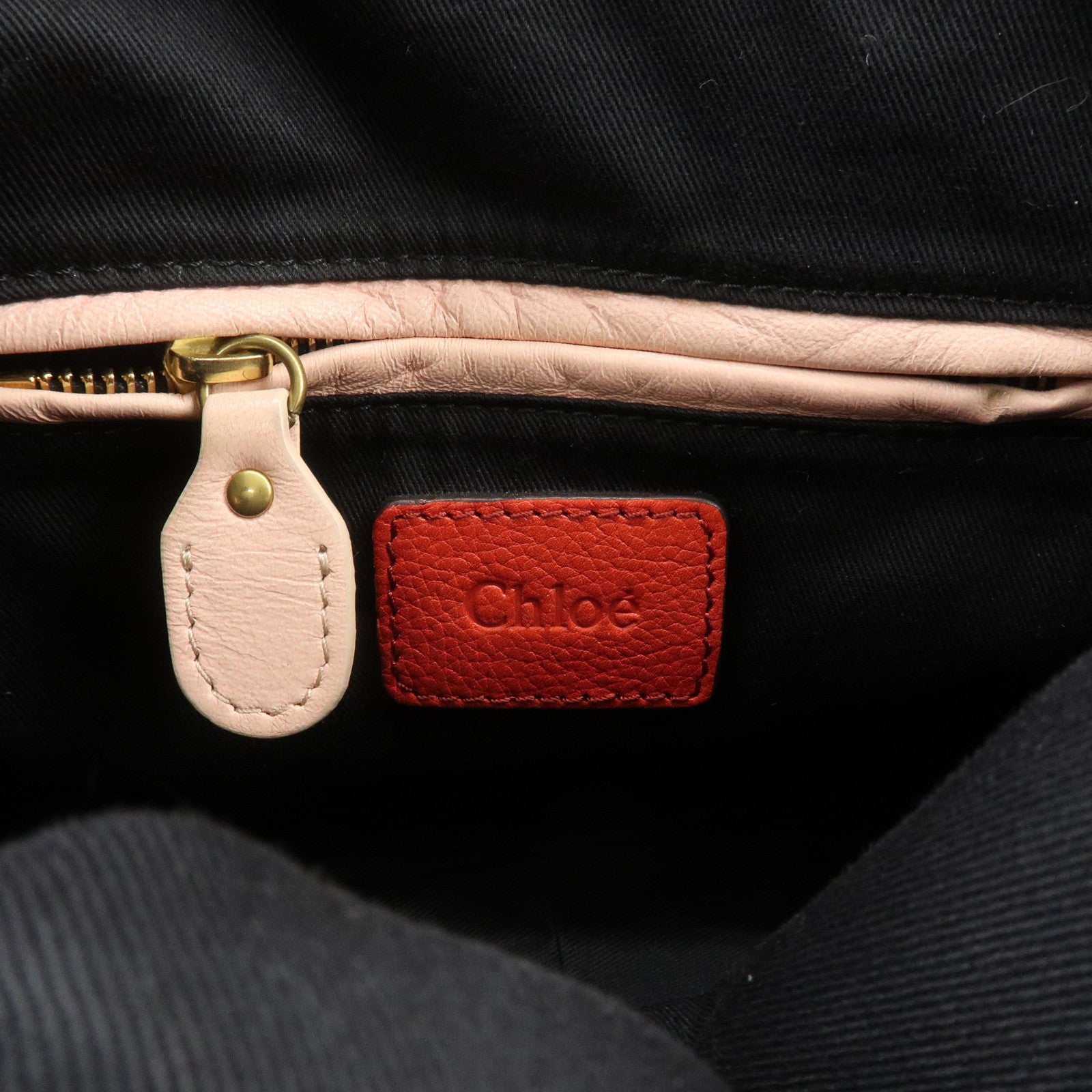 Chloe Paraty Leather 2Way Bag Shoulder Bag Hand Bag Red