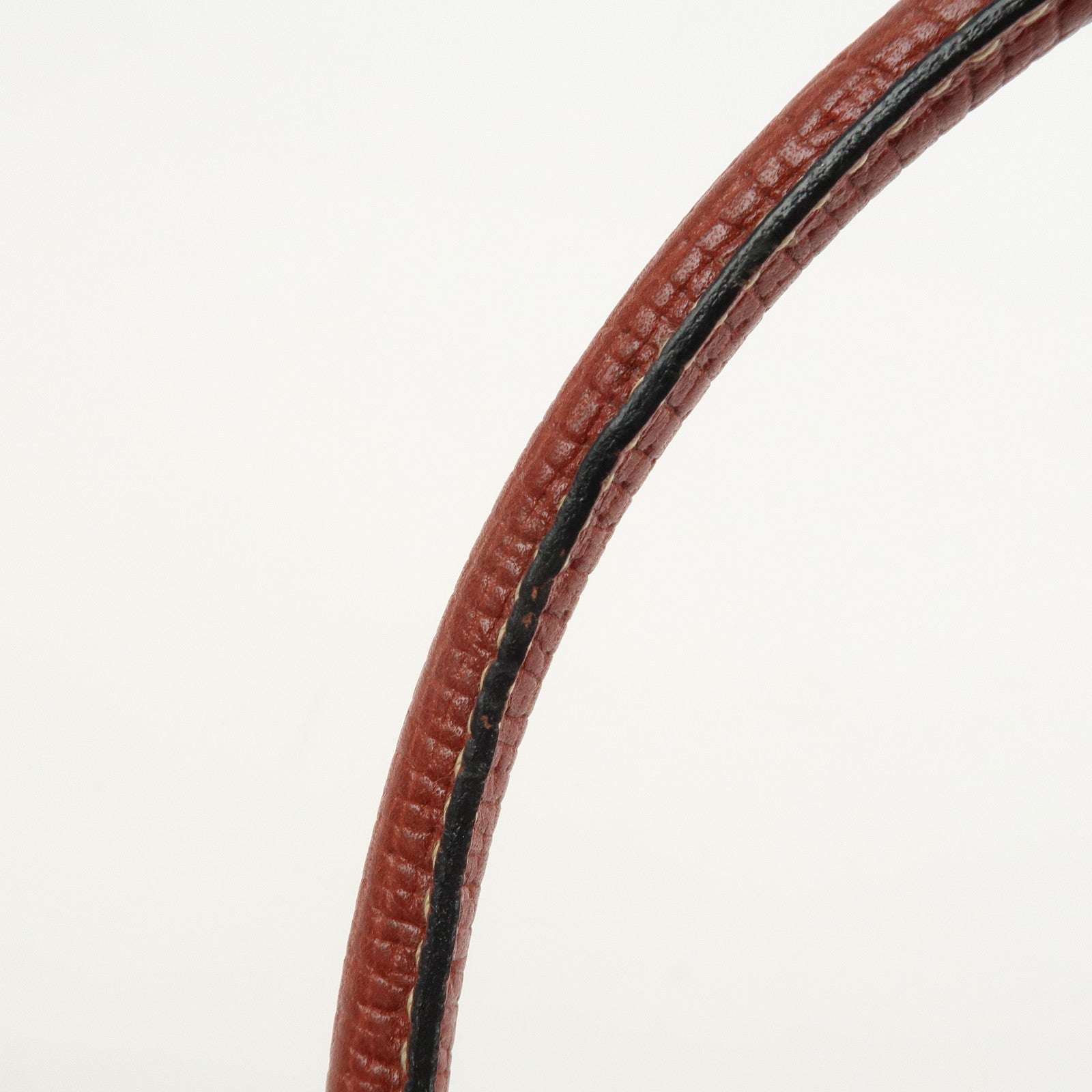 LOEWE Embossed Leather Shoulder Bag Hand Bag Green Red Brown