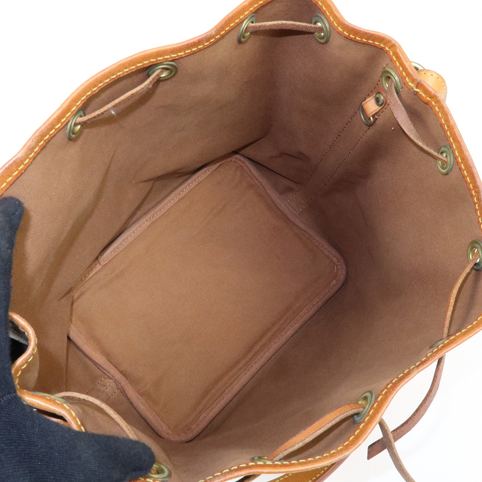 Louis Vuitton Monogram Petit Noe Shoulder Bag Brown M42226