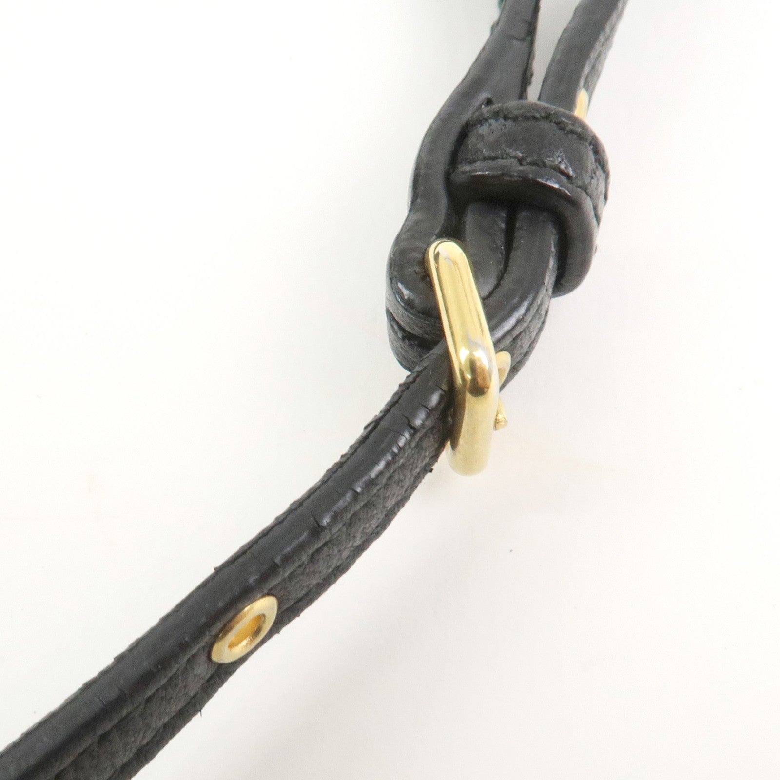 MIU MIU Matelasse Leather Shoulder Bag Hand Bag Black