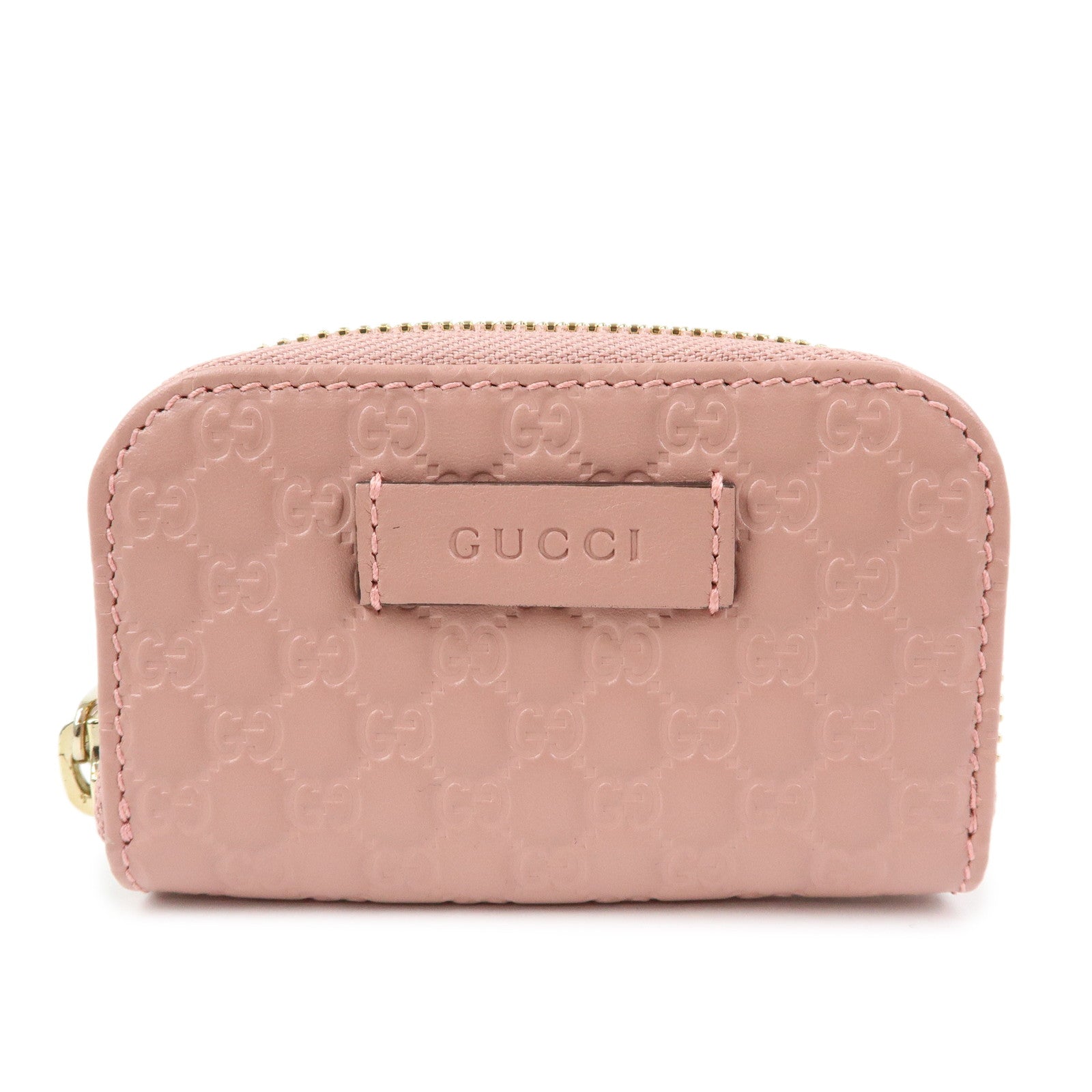 GUCCI Microguccissima Leather Coin Case Coin Purse Pink 449896