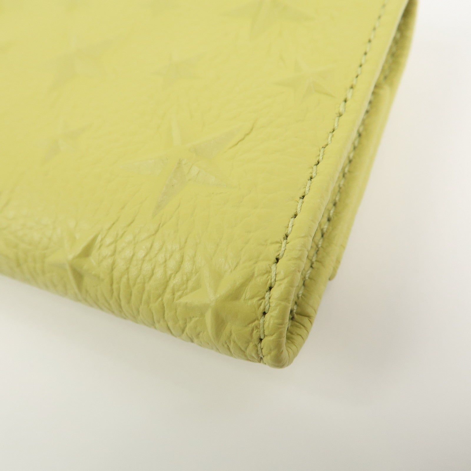 JIMMY CHOO Logo Leather 6 Rings Key Case Key Holder Yellow