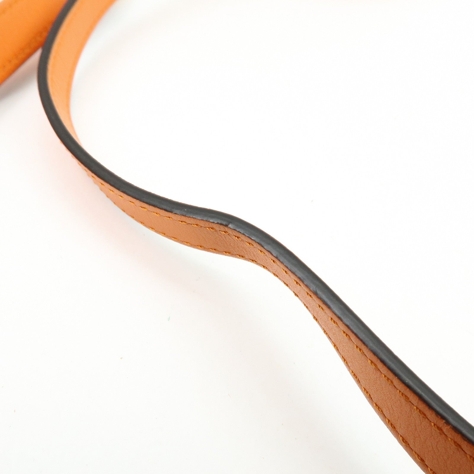 GUCCI Logo Interlocking G Leather Shoulder Bag Blue Orange 658230