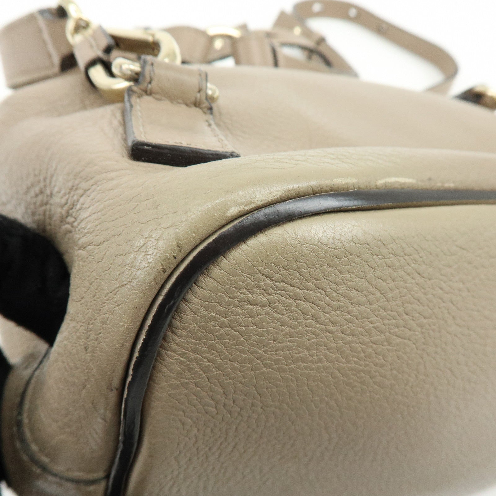 Chloe Faye Suede Leather Backpack Rucksack Greige