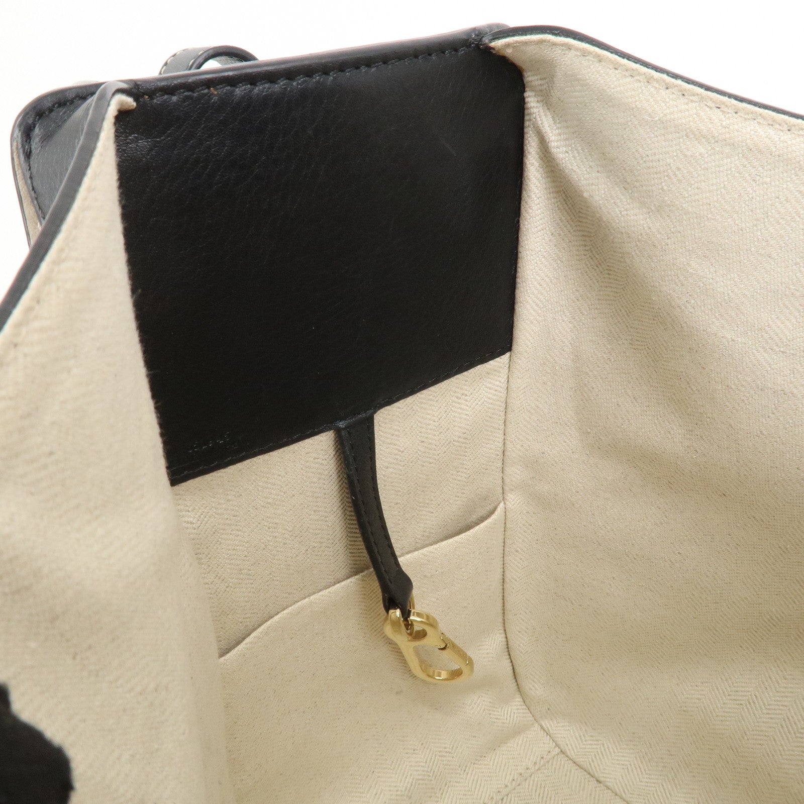 LOEWE Anagram Hammock Small Shoulder Bag Crossbody Bag Beige Black