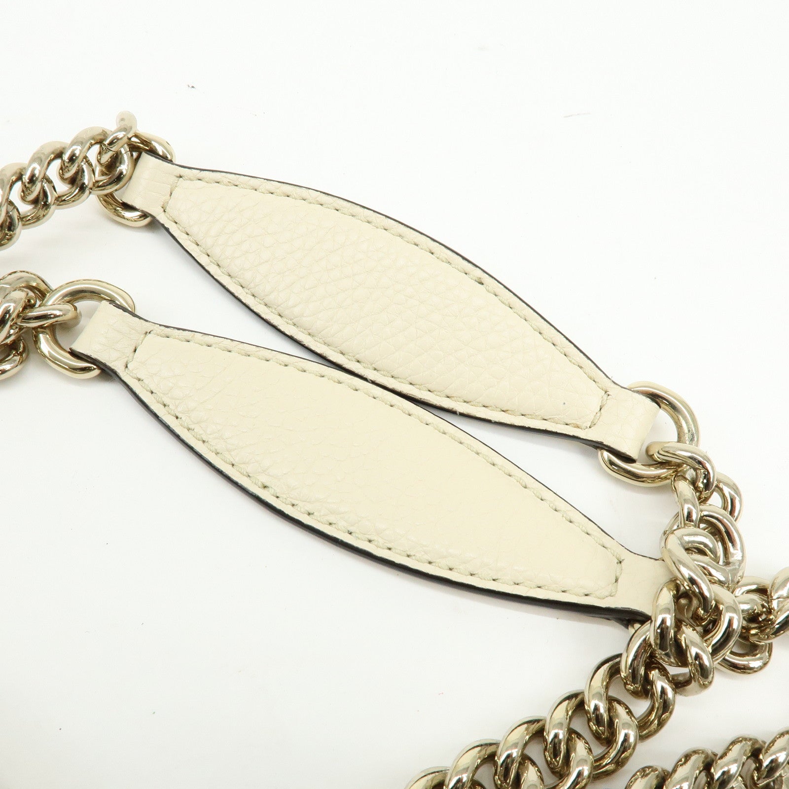 GUCCI SOHO Interlocking G Calf Leather Chain Shoulder Bag 536196