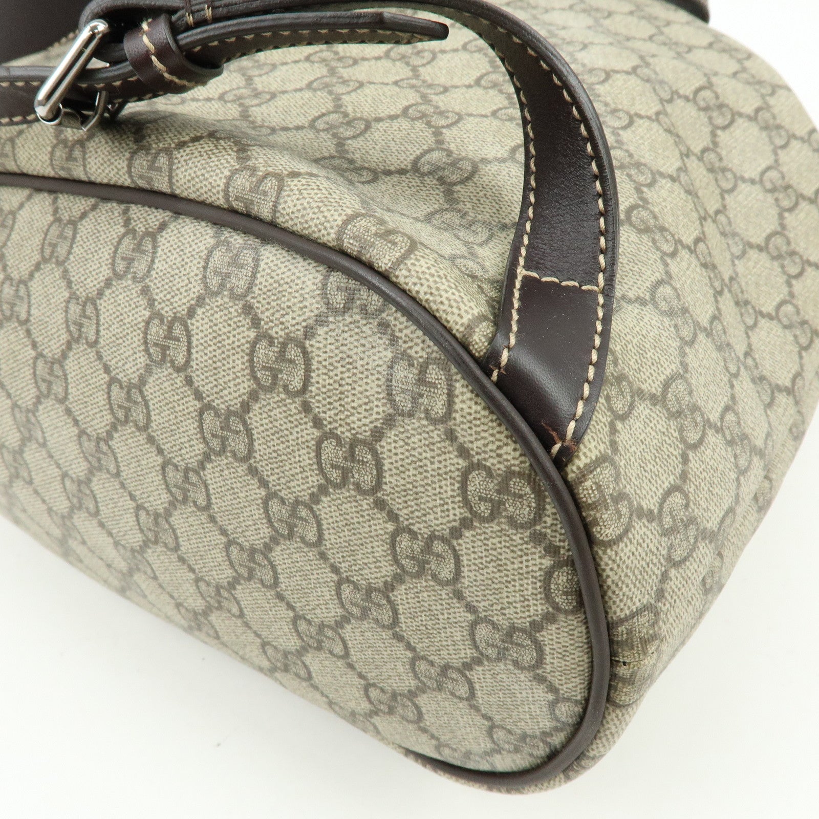 GUCCI GG Supreme Leather Backpack Rucksack Beige Brown 189745