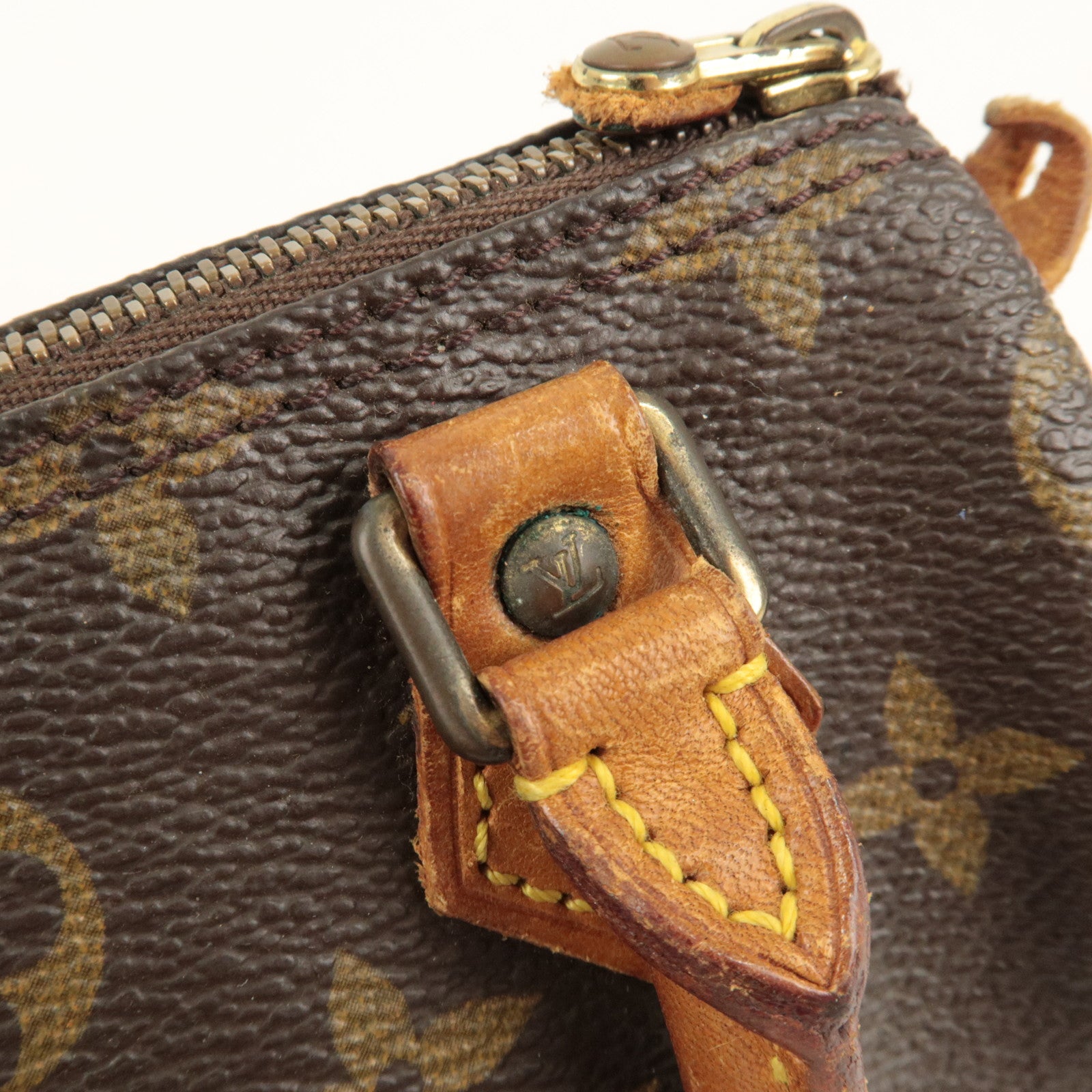 Louis Vuitton Monogram Mini Speedy Hand Bag Brown M41534 Used