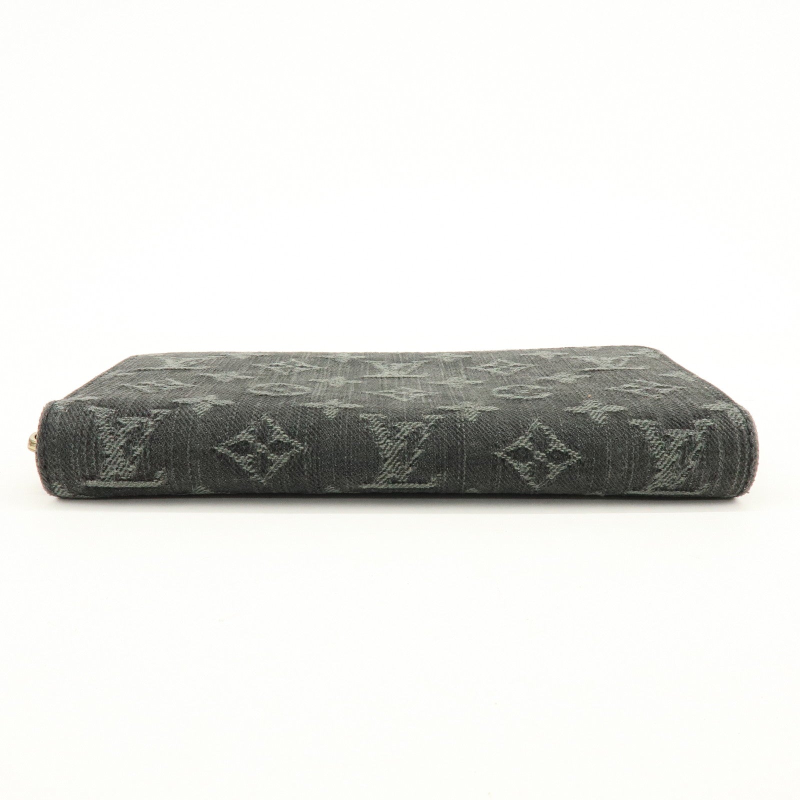 Louis Vuitton Monogram Denim Zippy Long Wallet Noir Black M95614