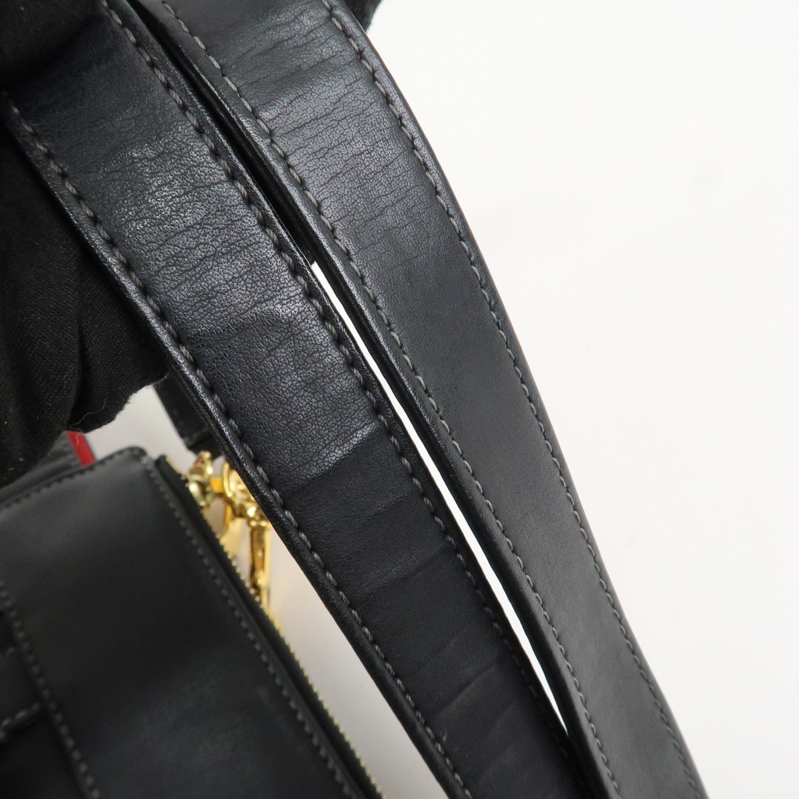 Chloe Eden Logo Leather Shoulder Bag Tote Bag Black