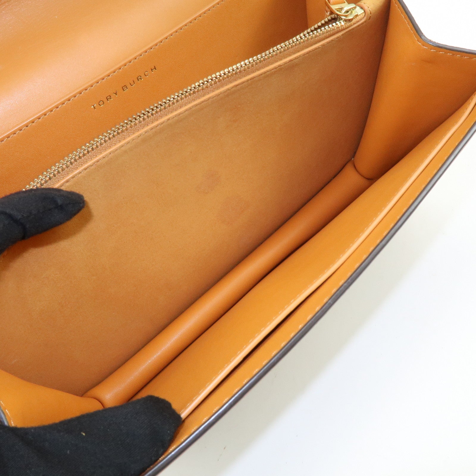 TORY BURCH T Monogram Jacquard Leather Shoulder Bag Leopard Beige