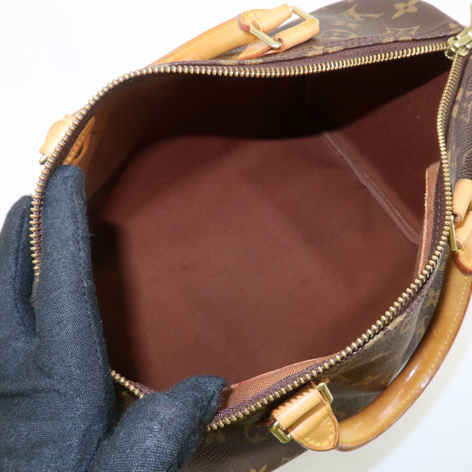 Louis Vuitton Monogram Speedy 30 Boston Bag Hand Bag Brown M41526