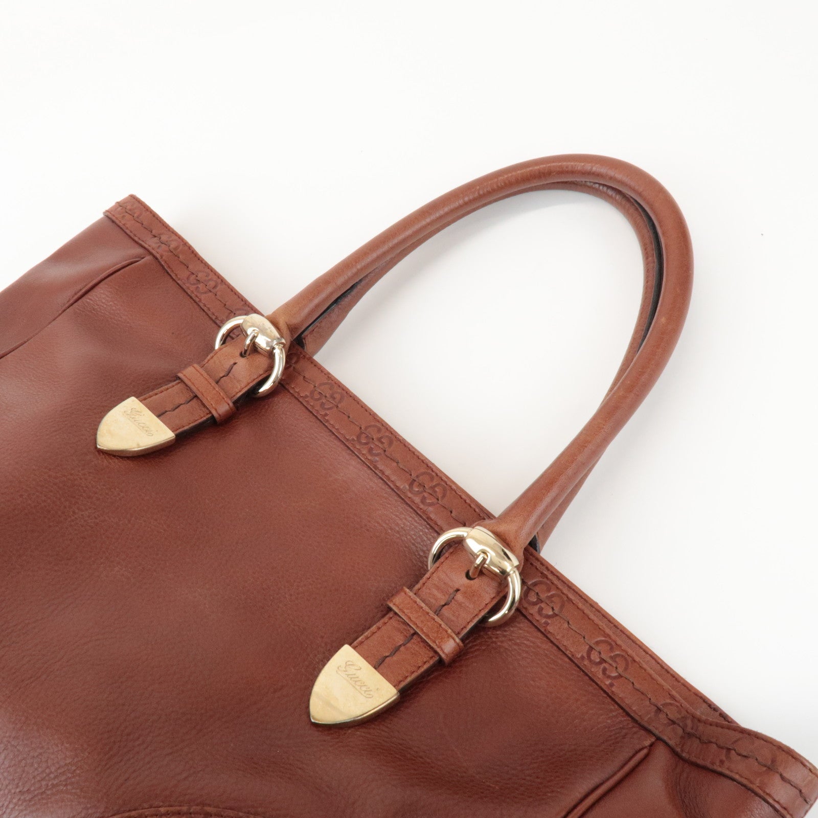 GUCCI Guccissima Leather Tote Bag Hand Bag Brown 181511