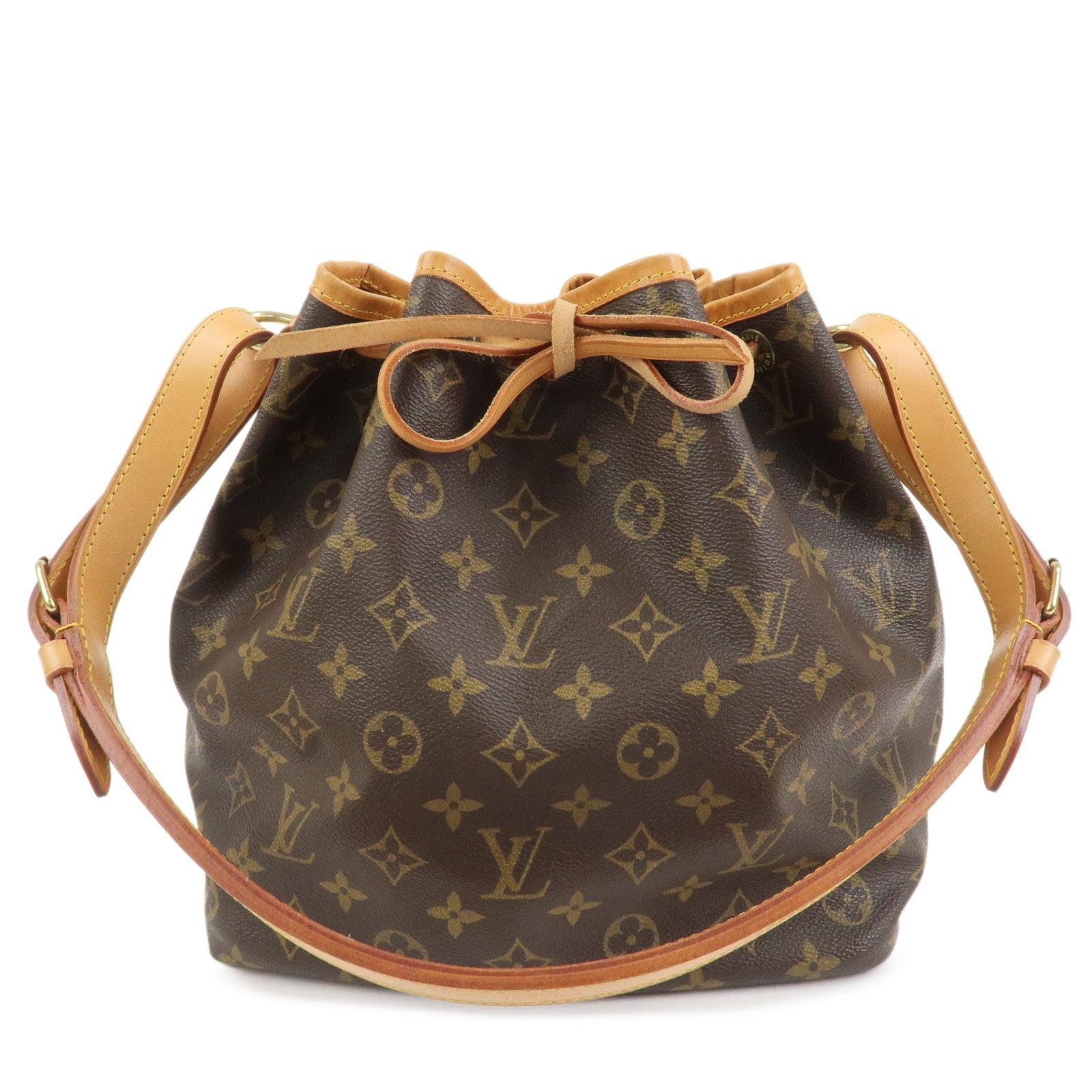 Louis Vuitton Monogram Petit Noe Shoulder Bag Brown M42226