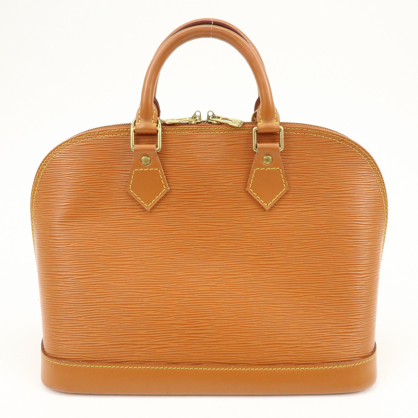 Louis Vuitton Epi Leather Alma PM Hand Bag Zipang Gold M52148