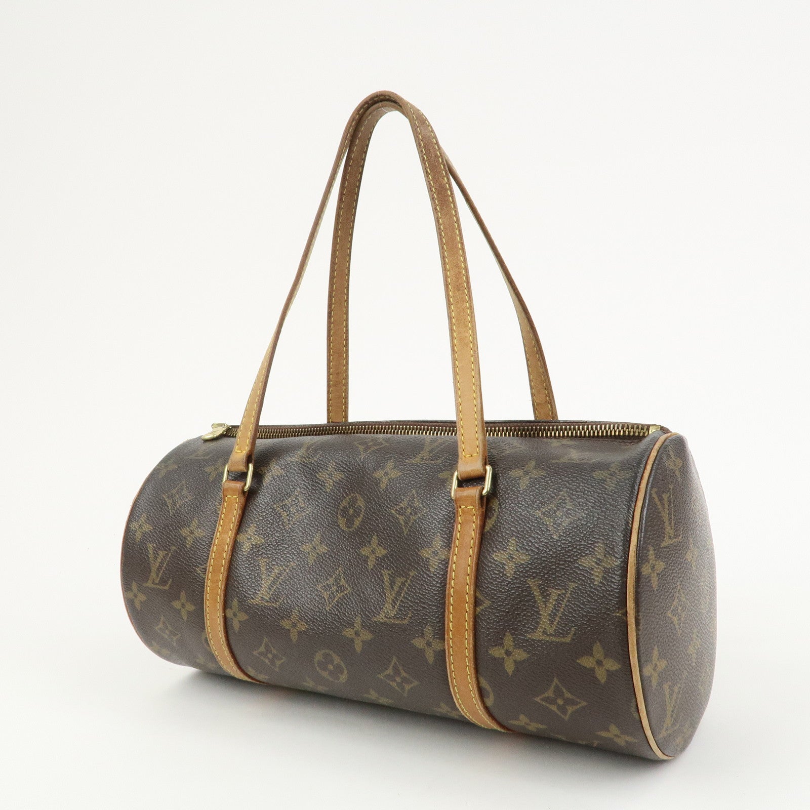 Louis Vuitton Monogram Papillon 30 Hand Bag Brown M51385