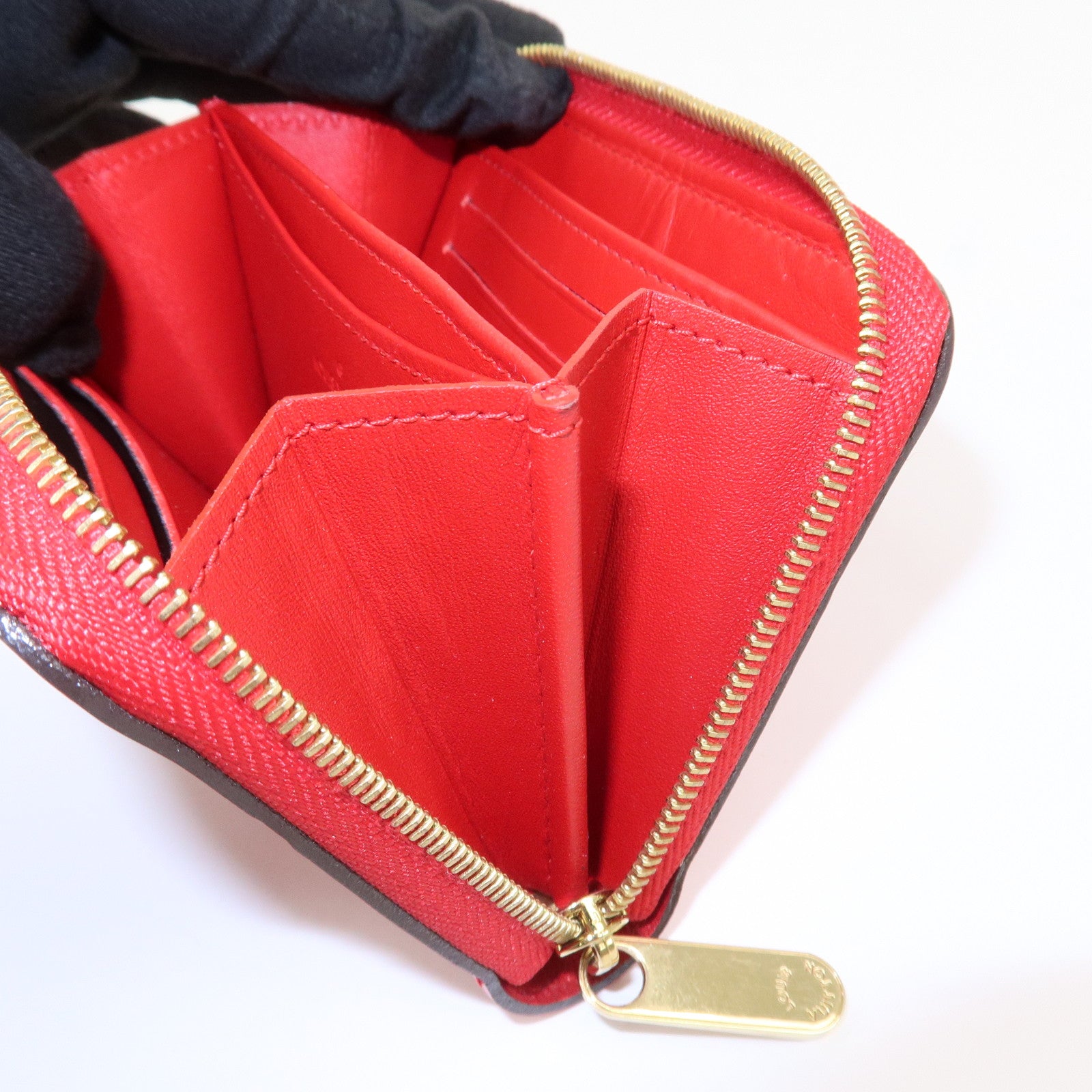 Louis Vuitton Vernis Leather Zippy Coin Purse Wallet Cerise M90202