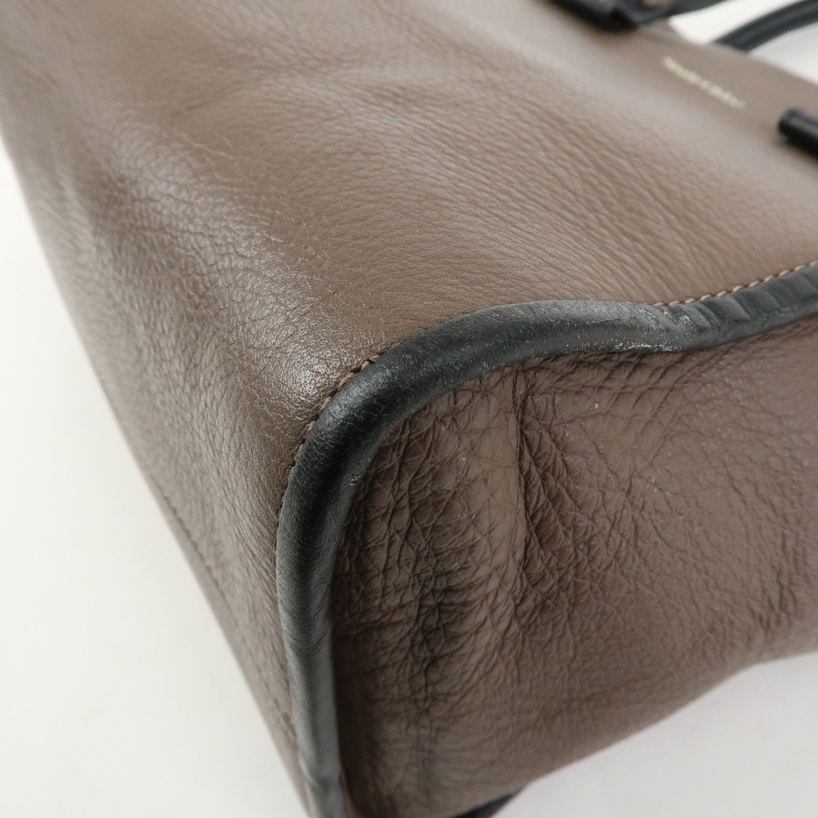 Chloe See by Chloe Leather Tote Bag Hand Bag Gray