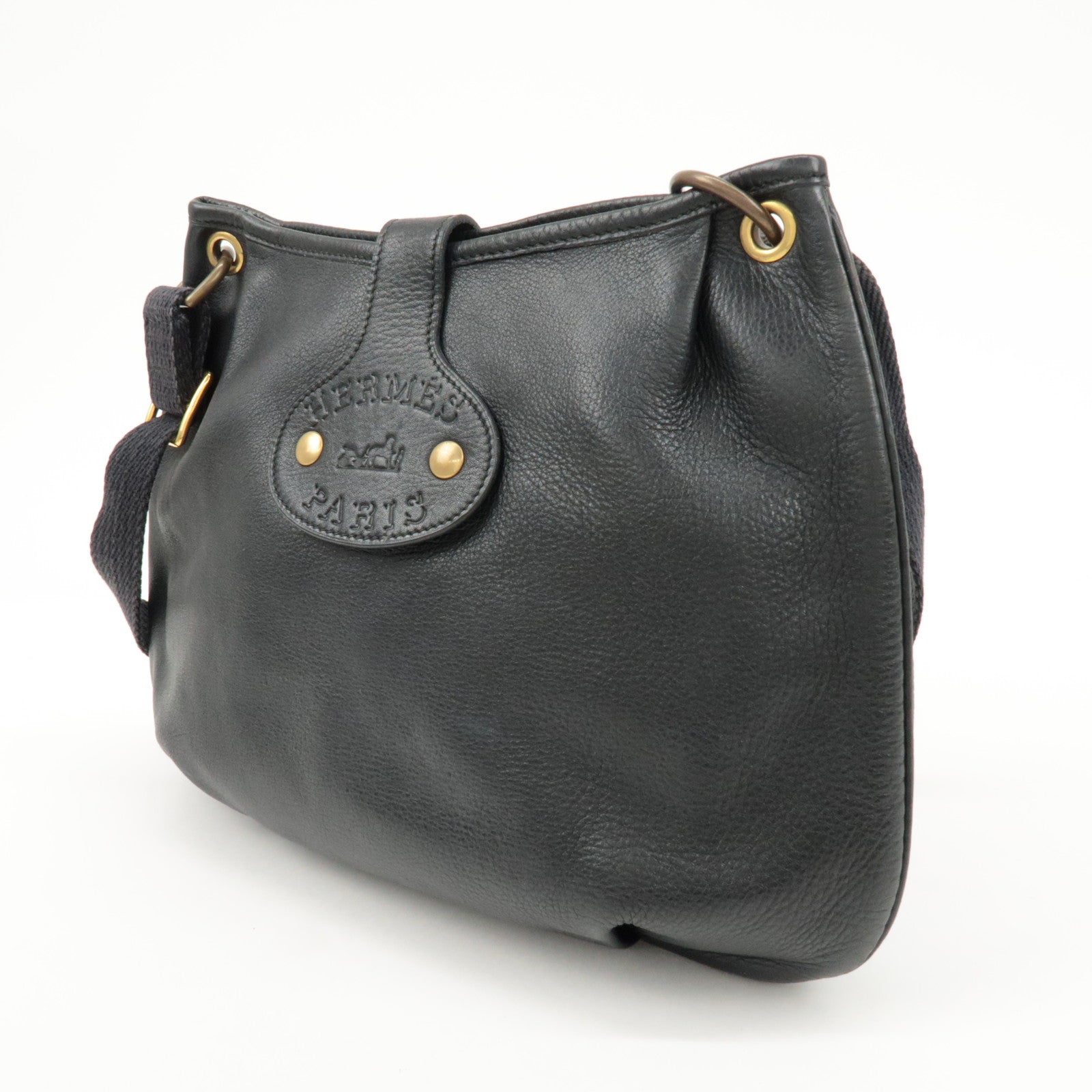 HERMES Mini Rodeo Leather Shoulder Bag Crossbody Bag Q Engraved Used