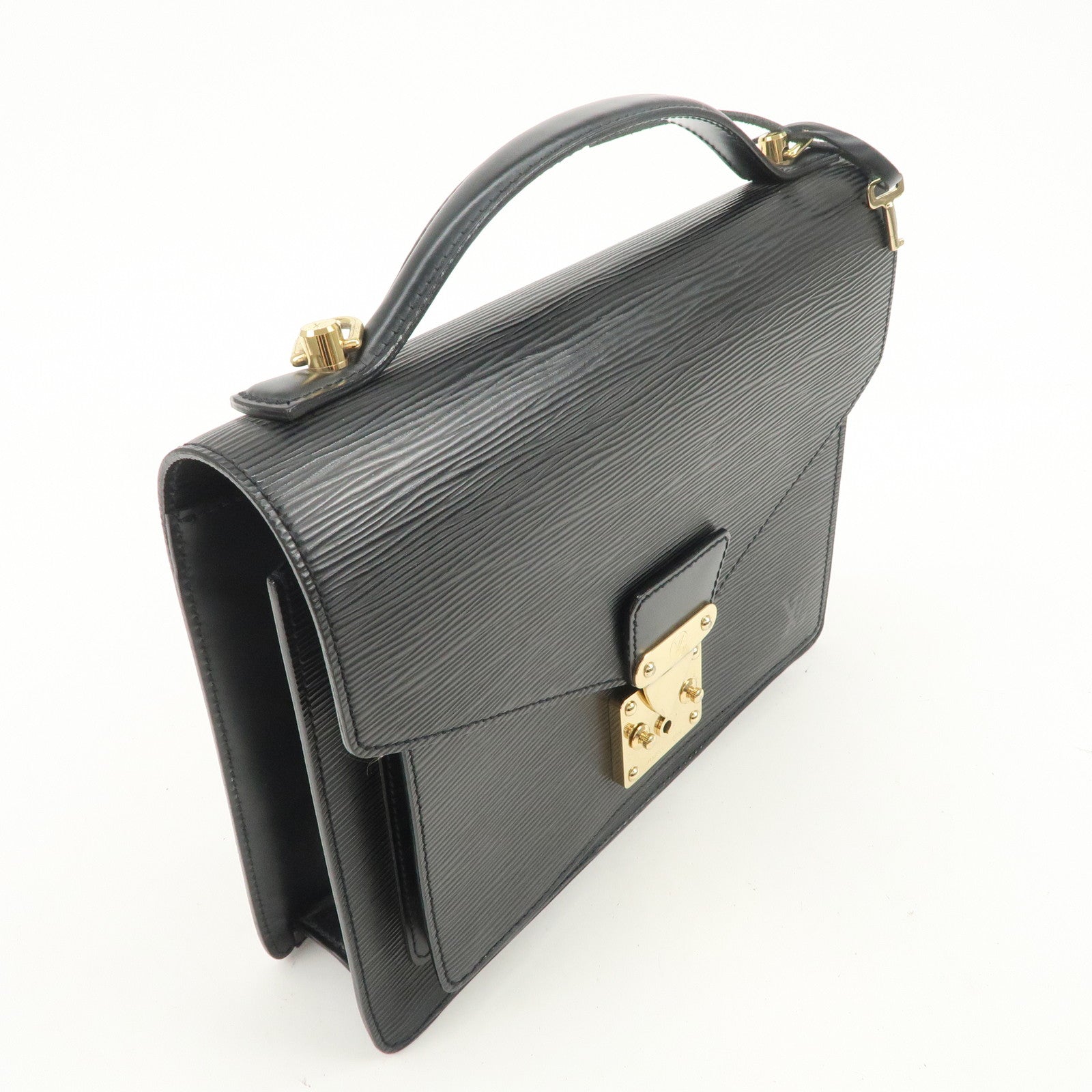 Louis Vuitton Epi Monceau 2Way Shoulder Bag Hand Bag Noir M52122