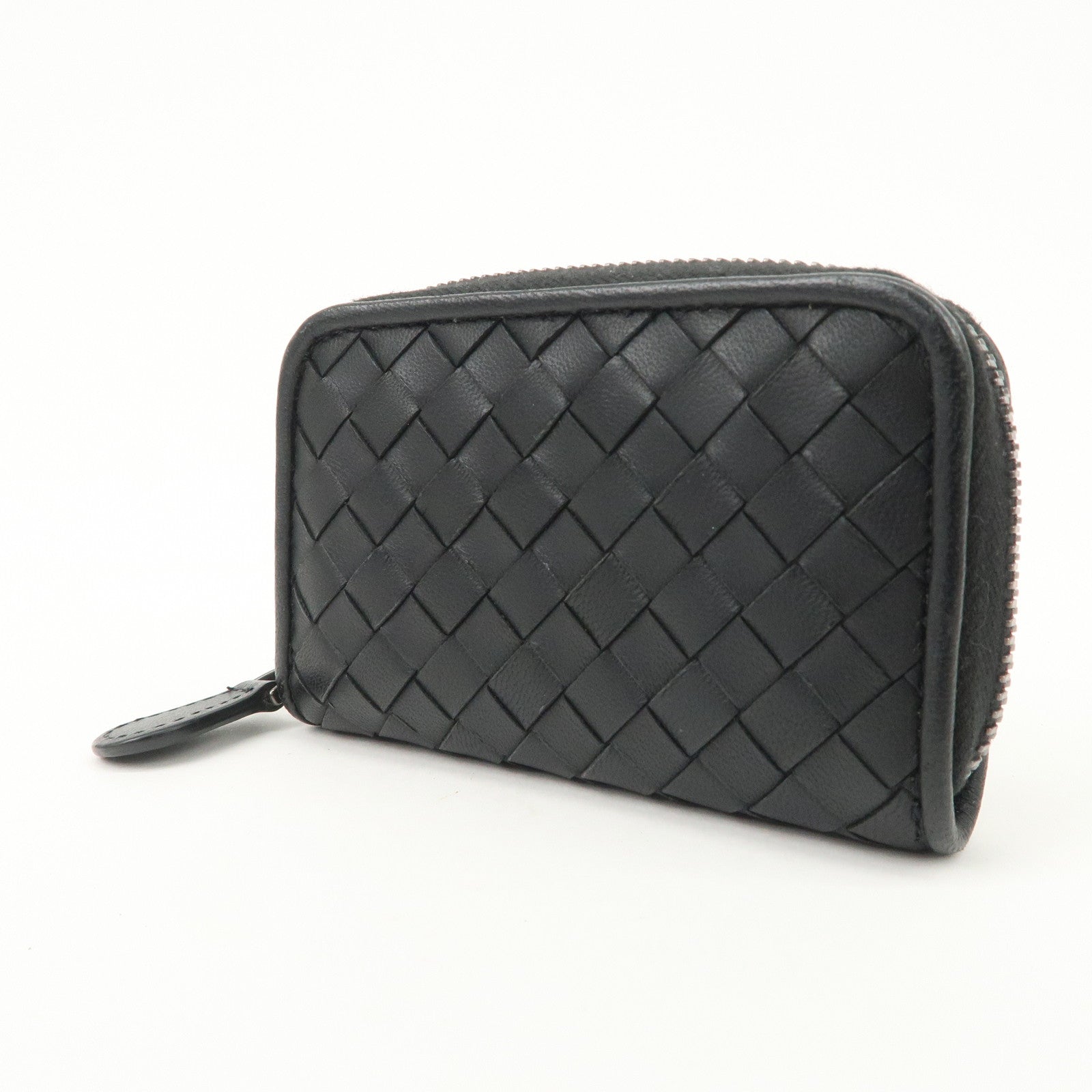 BOTTEGA VENETA Intrecciato Leather Round Zippy Coin Case 114075