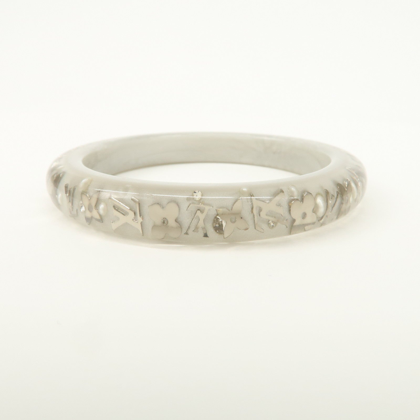 Louis Vuitton Bracelet Inclusion TPM Bangle Clear Silver M65867
