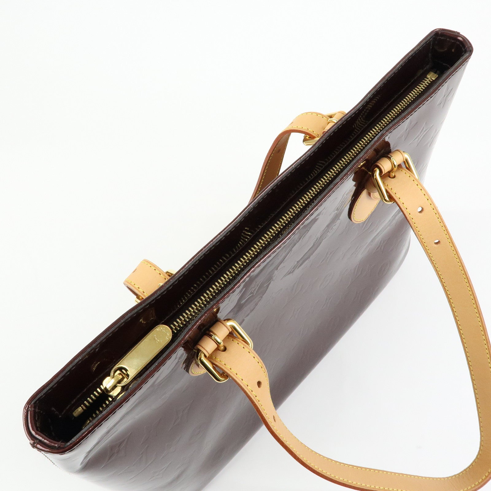 Louis Vuitton Monogram Vernis Brentwood Tote Bag Amarante M91994