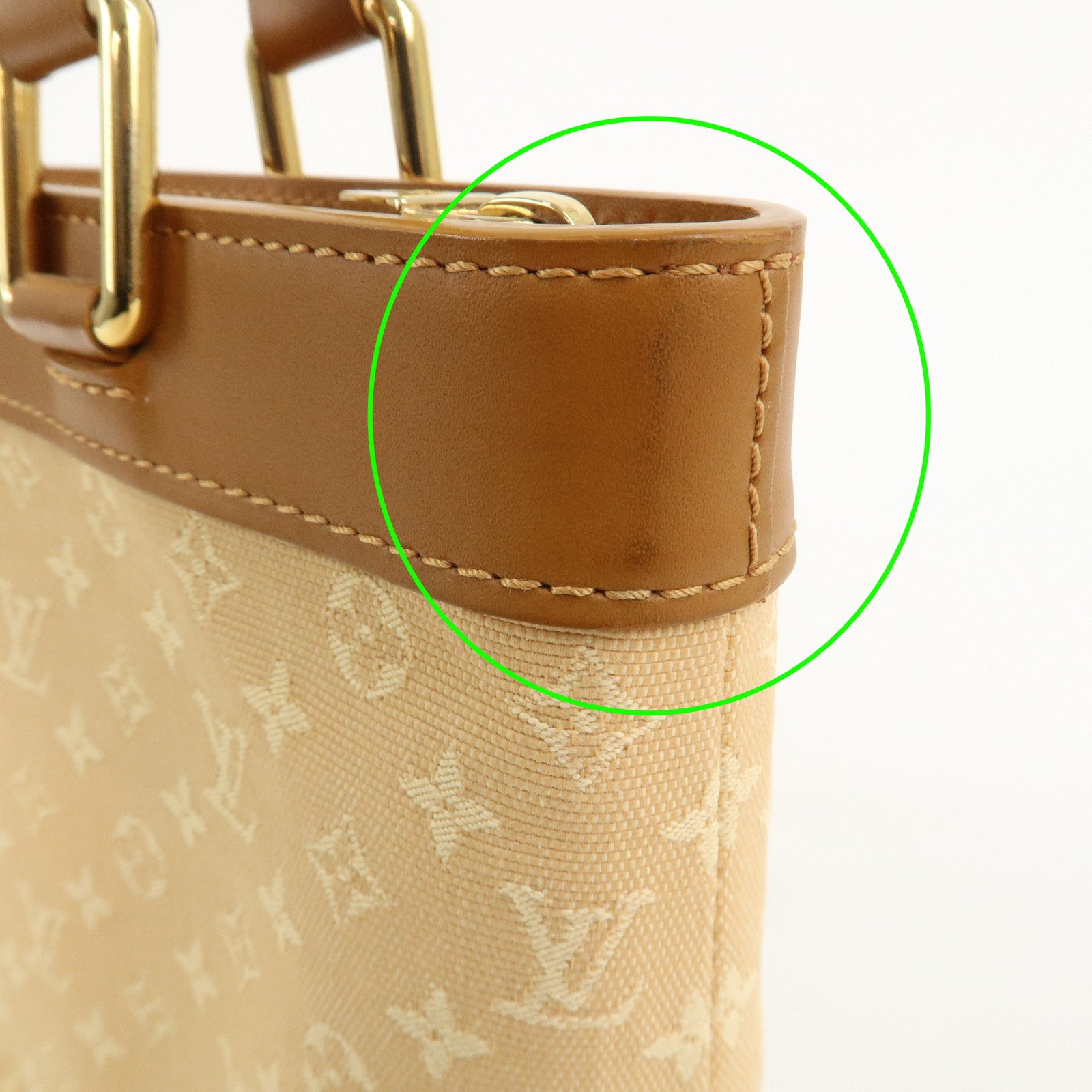Louis Vuitton Monogram Mini Lucille PM Hand Bag Beige M92684