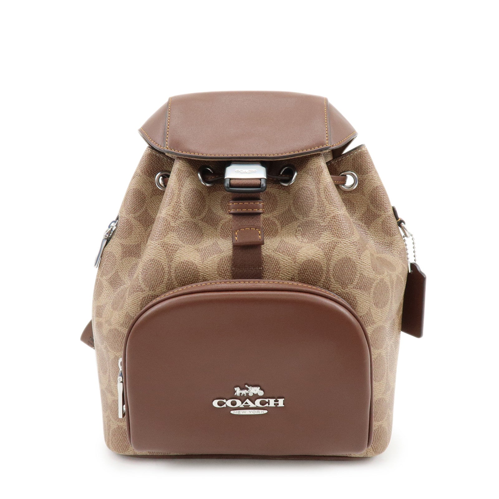 COACH Signature PVC Leather Backpack Rucksack Brown
