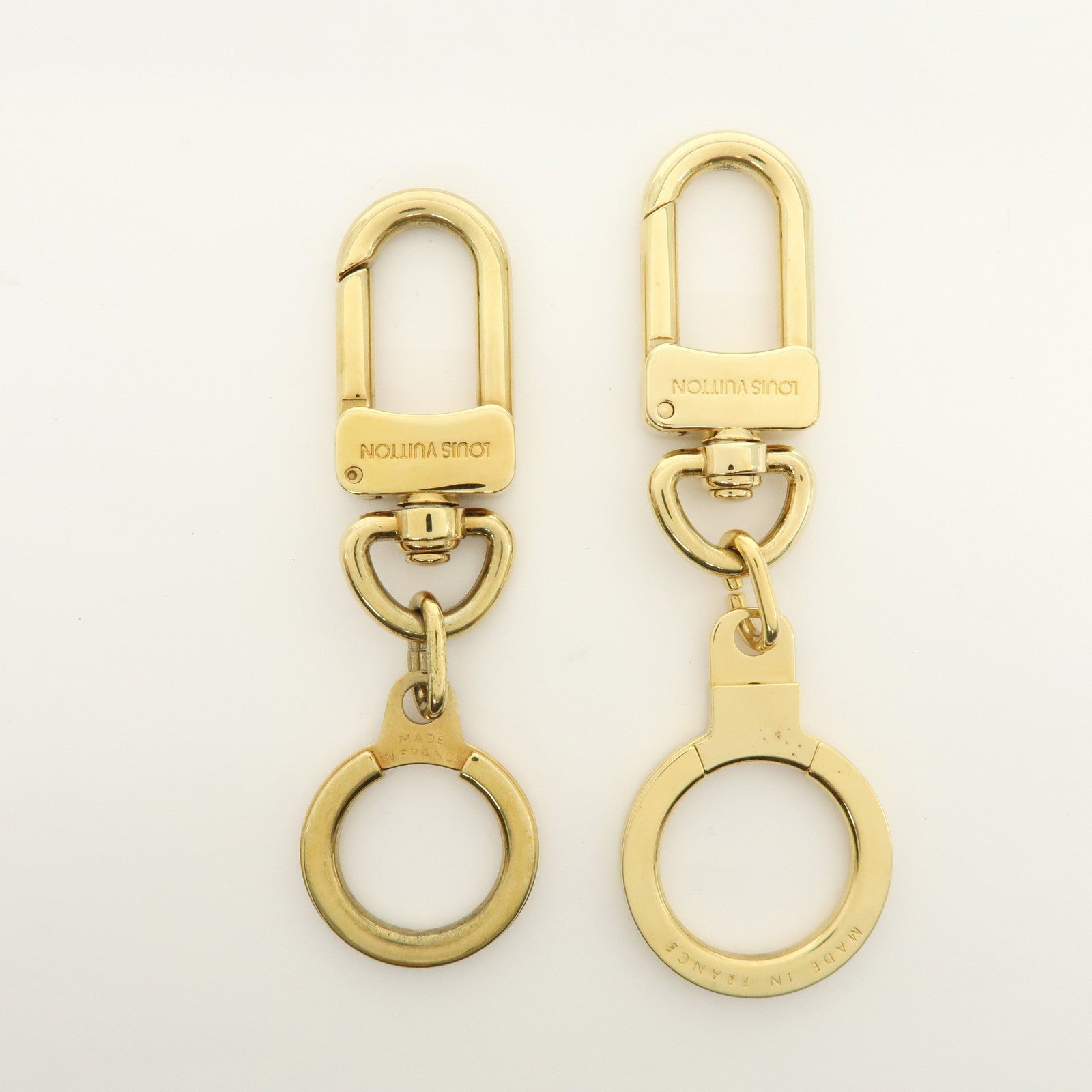 Louis Vuitton Set of 2 Ancre Metal Bag Charm Key Ring Gold M62694