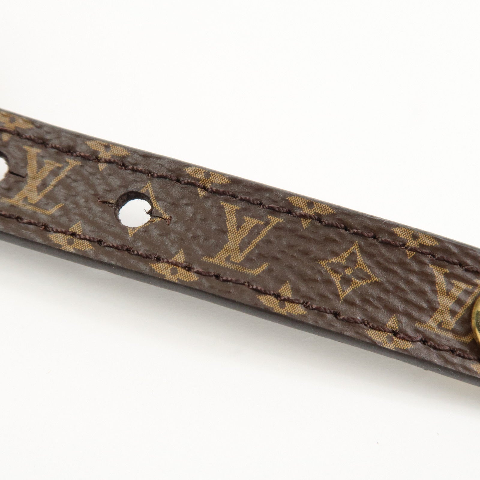 Louis Vuitton Monogram Canvas Blooming Bracelet Brown Gold M6534