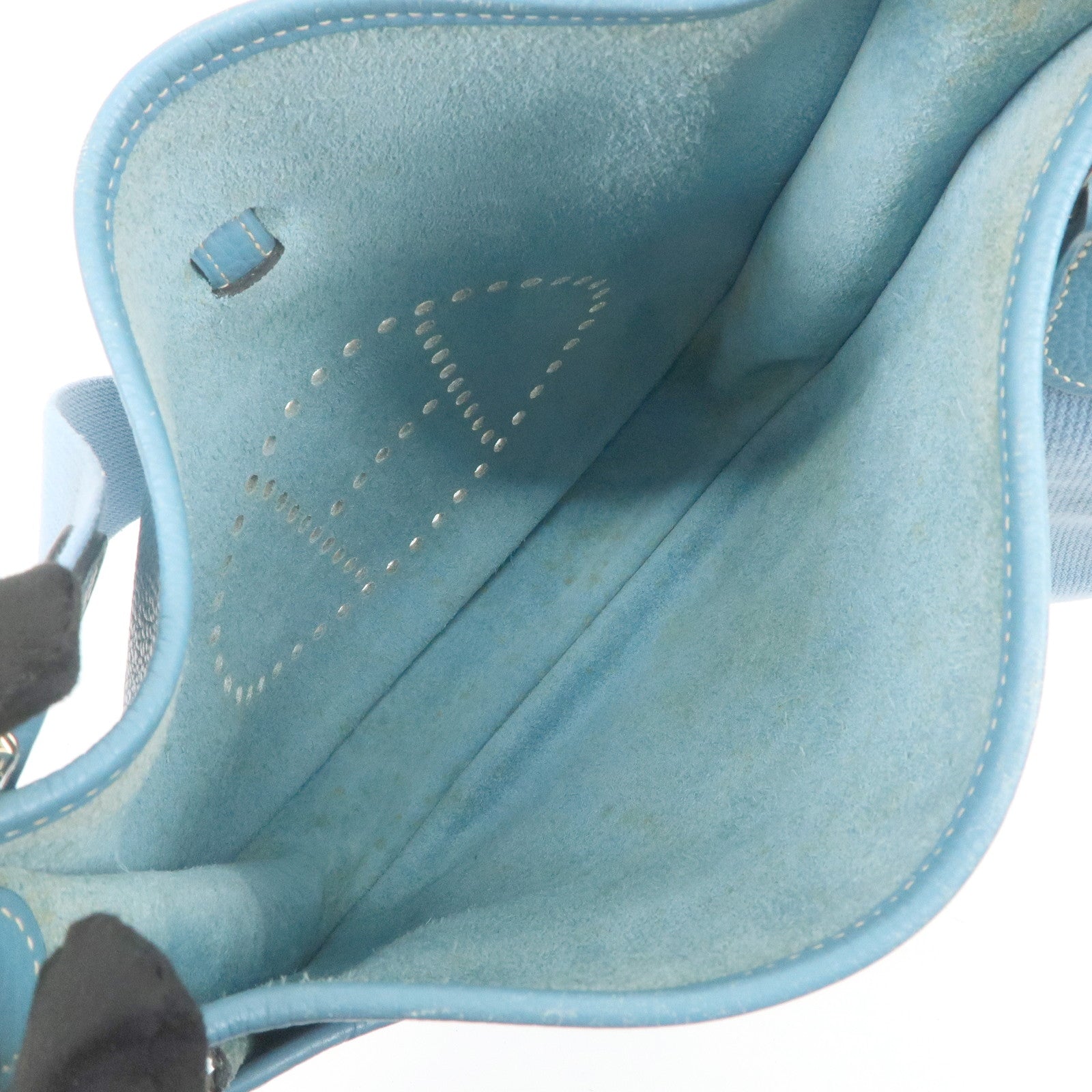 HERMES Taurillon Clemence Canvas Evelyne 3PM L Stamped Shoulder Bag